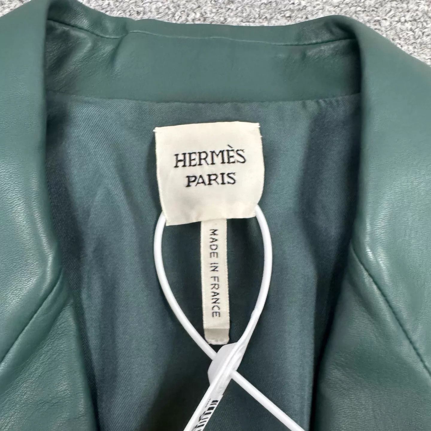 Hermes Hermes Emerald Green Leather Blazer 42 (99 New) Size M / US 6-8 / IT 42-44 - 5 Thumbnail