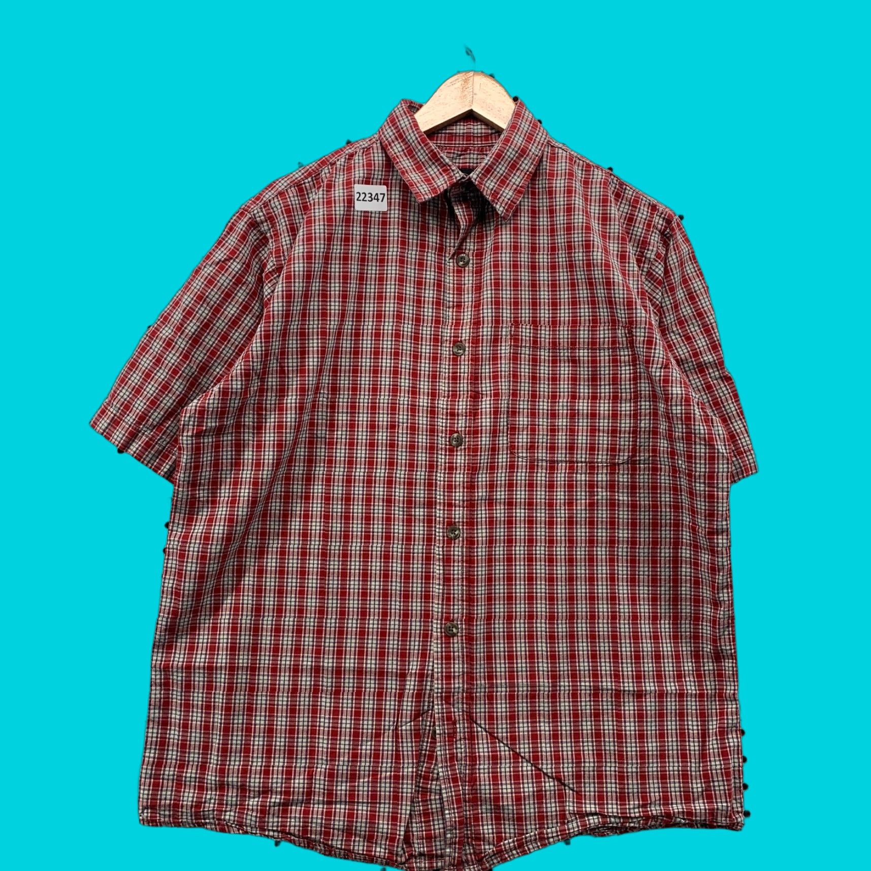 Vintage RedHead Shirt Mens Medium Red White Check Plaid Button Pocket Short Sleeve 23x29 Size US M / EU 48-50 / 2 - 1 Thumbnail