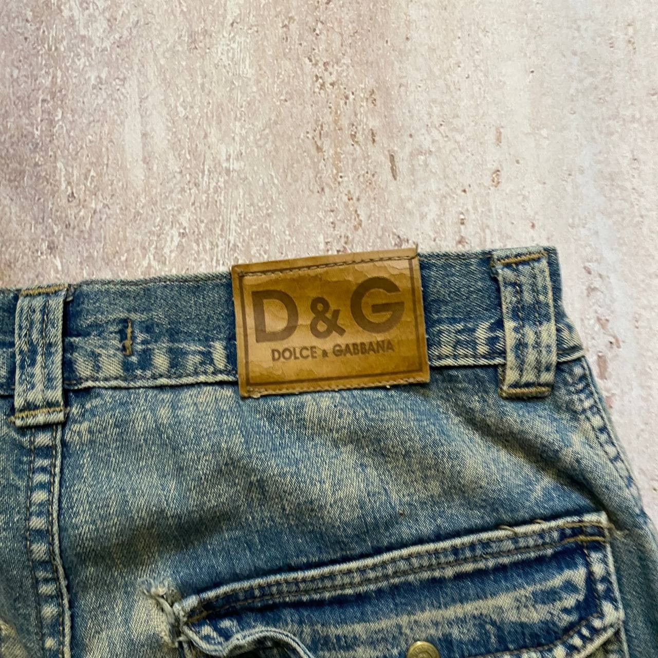 Dolce & Gabbana VINTAGE Y2K DOLCE & GABBANA HYPE FADED RARE CARGO DENIM Size US 29 - 3 Thumbnail