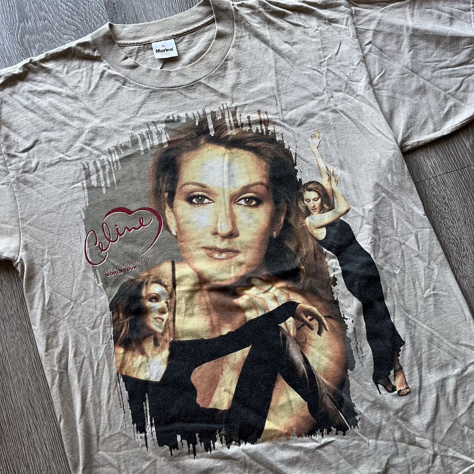 Vintage 1998 Celine Dion Lets Talk About Love World Tour T Shirt XL Size US XL / EU 56 / 4 - 3 Thumbnail