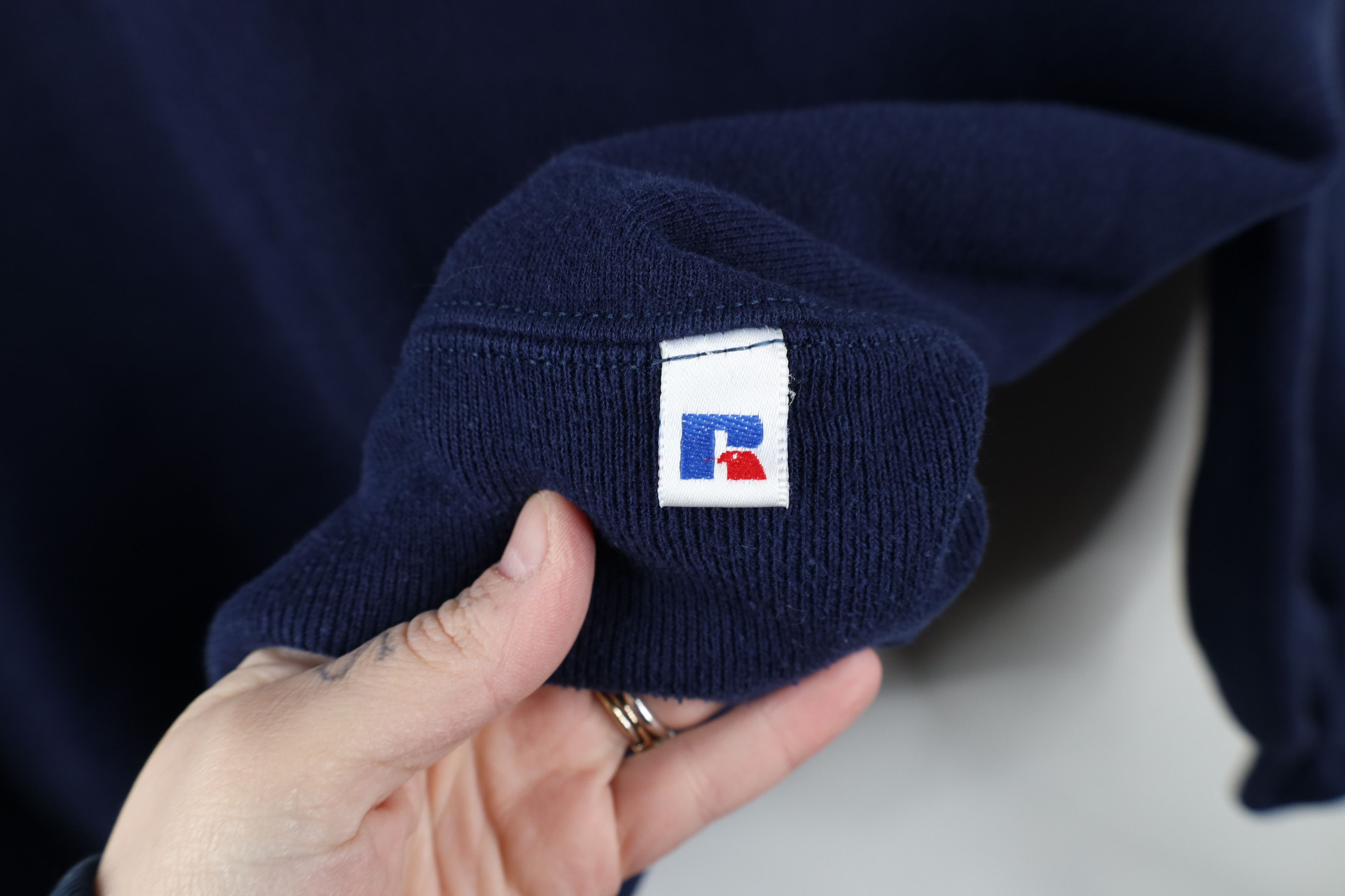 Russell Athletic × Vintage Vintage 90s Russell Athletic Crewneck Sweatshirt Blue USA Size US XL / EU 56 / 4 - 4 Thumbnail