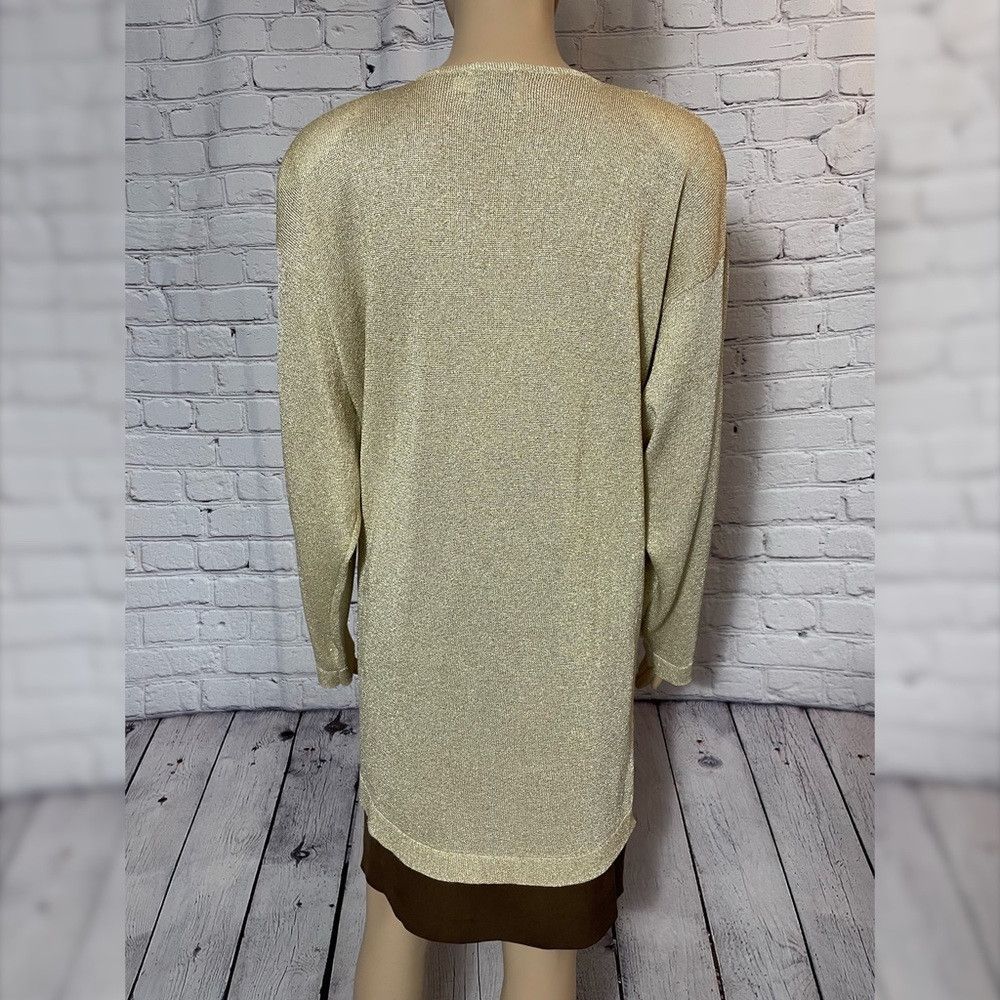 Other New Vintage Hamells Viscose Gold Long Sleeve Sweater Tunic Size S / US 4 / IT 40 - 4 Thumbnail