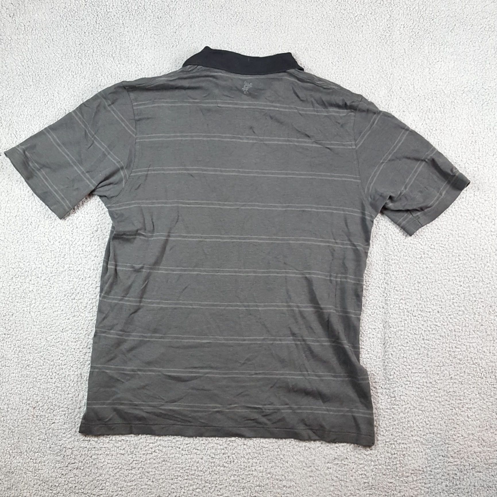 Vintage VINTAGE Ashworth Gray Striped Polo Shirt Large Short Sleeve Collared Golf 90s Mens Size US L / EU 52-54 / 3 - 4 Thumbnail