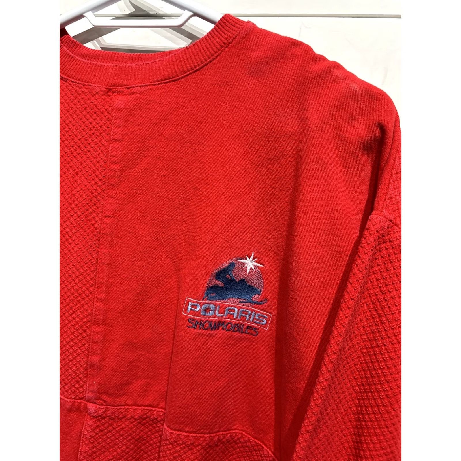 Vintage VINTAGE Polaris Indy Snowmobile Crewneck Sweatshirt Racing Mens Large Red 90s Polear? Size US L / EU 52-54 / 3 - 2 Thumbnail