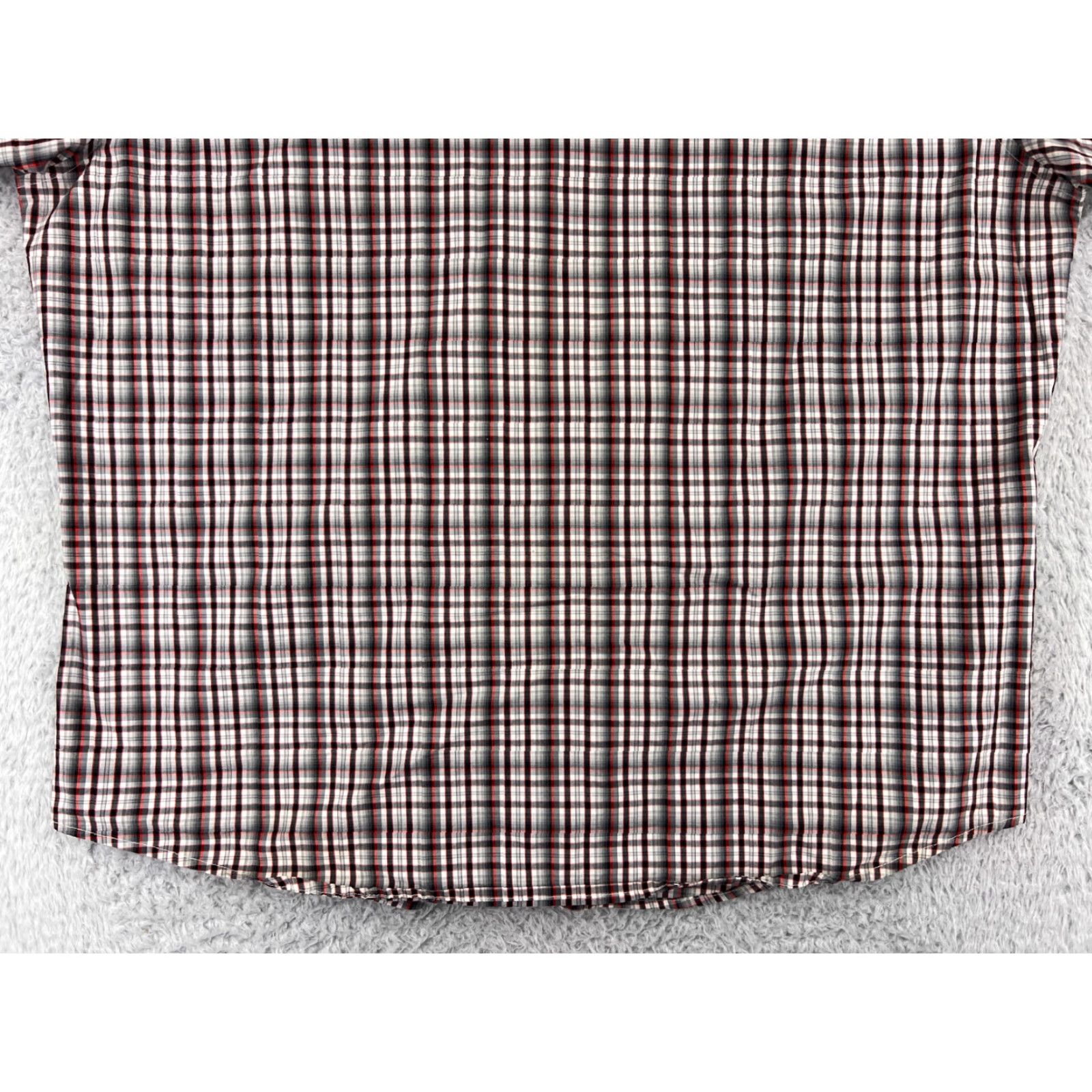 Wrangler Wrangler Shirt Mens 2XL XXL Red Black Plaid Western Pearl Snap Short Sleeve Size US XXL / EU 58 / 5 - 7 Thumbnail