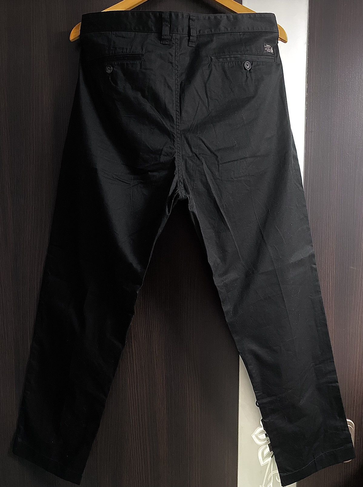 Diesel Diesel Black Cotton Chino Casual Pants Trousers Formal Size US 34 / EU 50 - 5 Thumbnail