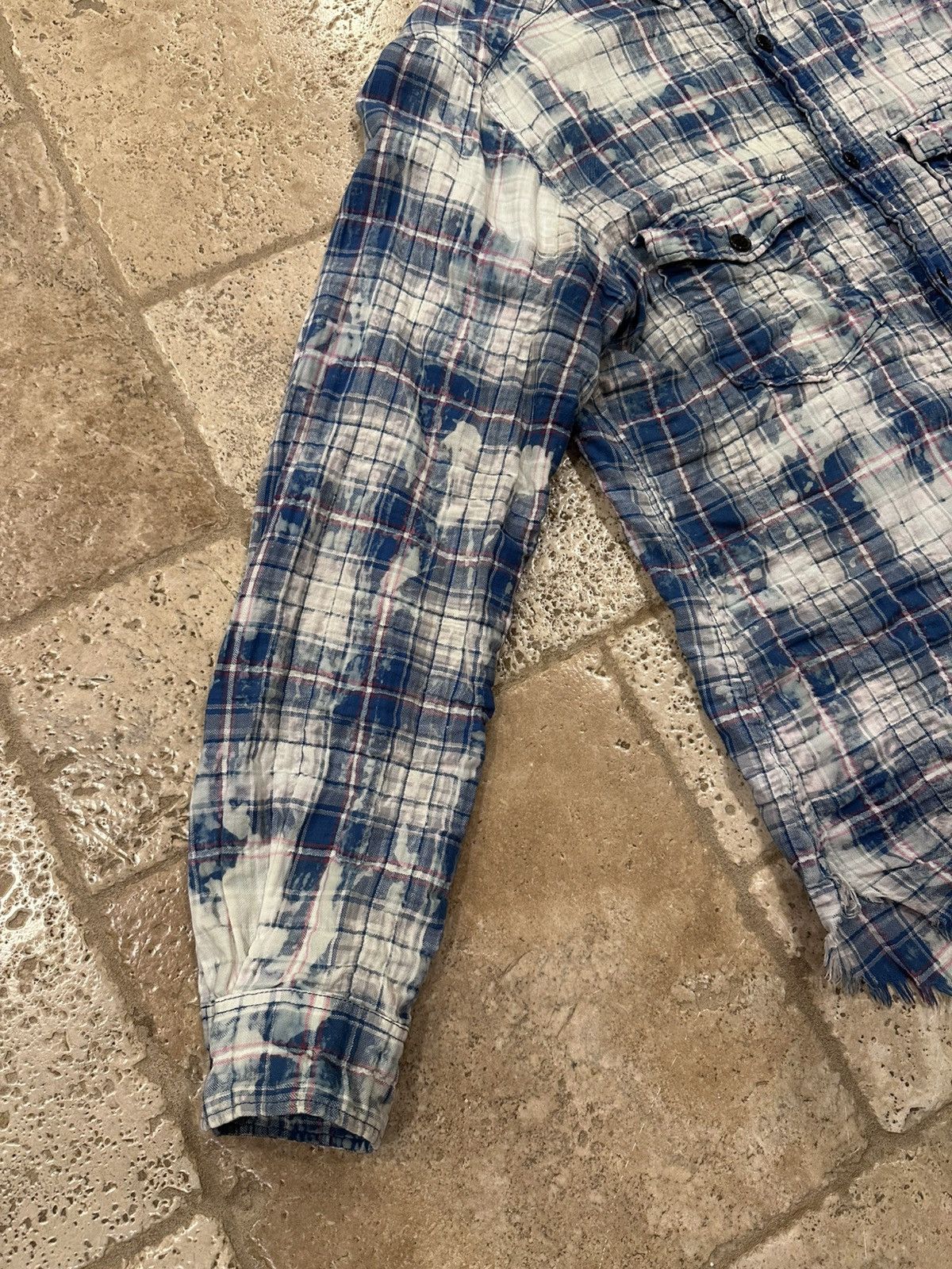 Saint Laurent Paris Saint Laurent x Hedi SS16 Surf Sound Bleach Shirt Flannel Size US L / EU 52-54 / 3 - 6 Thumbnail