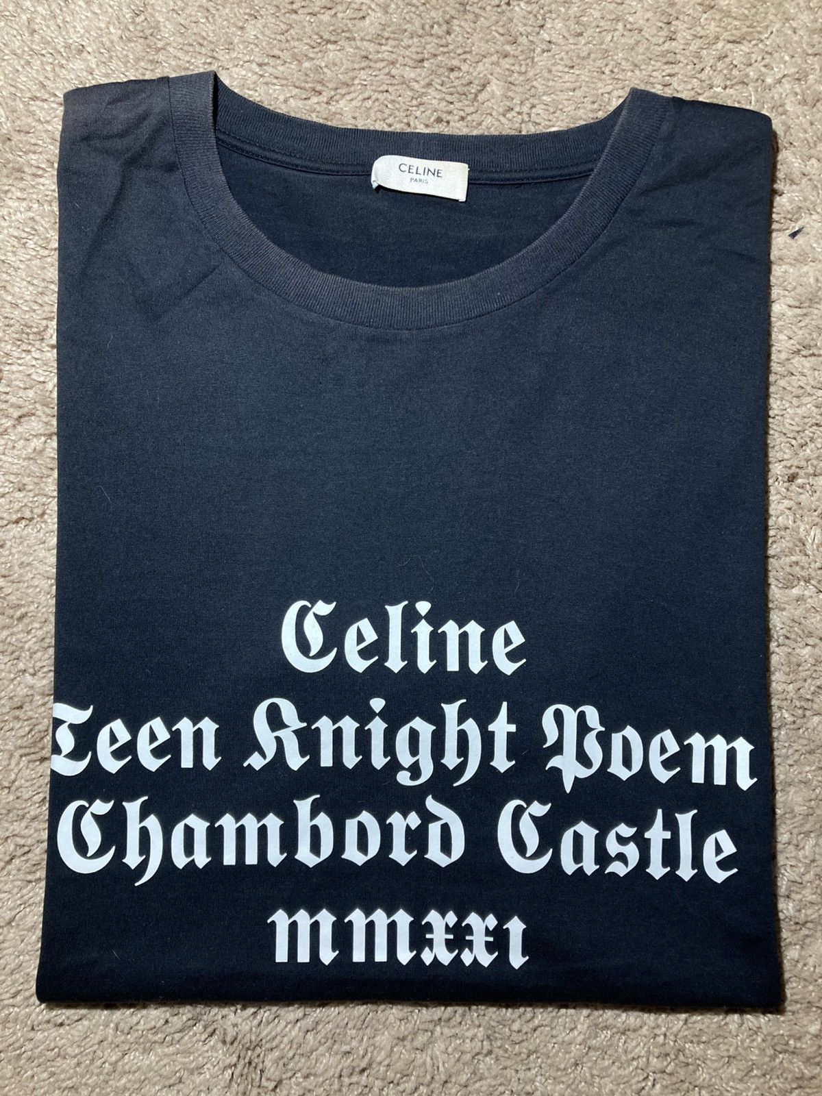 AW21 Celine Teen Knight Poem Graphic Top Hedi Slimane 2021