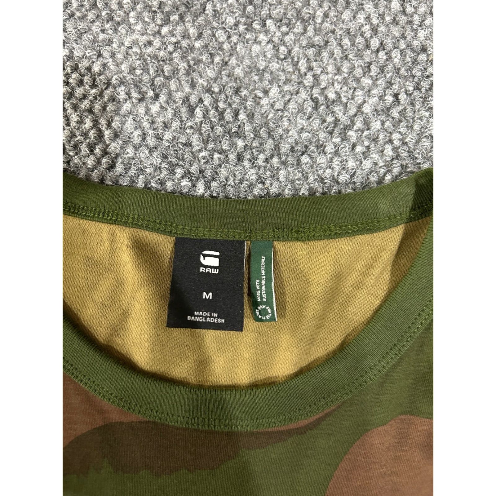 G-Star G-Star T Shirt Mens M Camouflage Logo Graphic Streetwear Crew Neck Short Sleeve Gray Cotton Knit Regular All Seasons Size US M / EU 48-50 / 2 - 3 Thumbnail