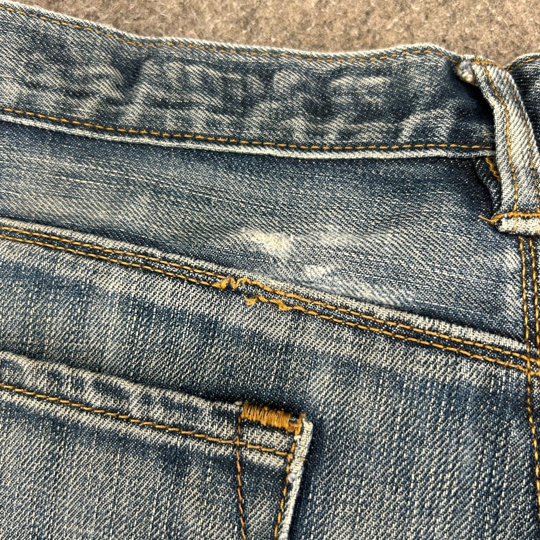 Gap Gap Jeans Men 34x30 Blue Straight Regular Distressed Medium Wash 5-Pocket Denim Slimming Stretch Vintage? No (1969) 1969 Gap Mens Jeans Size US 34 / EU 50 - 3 Thumbnail