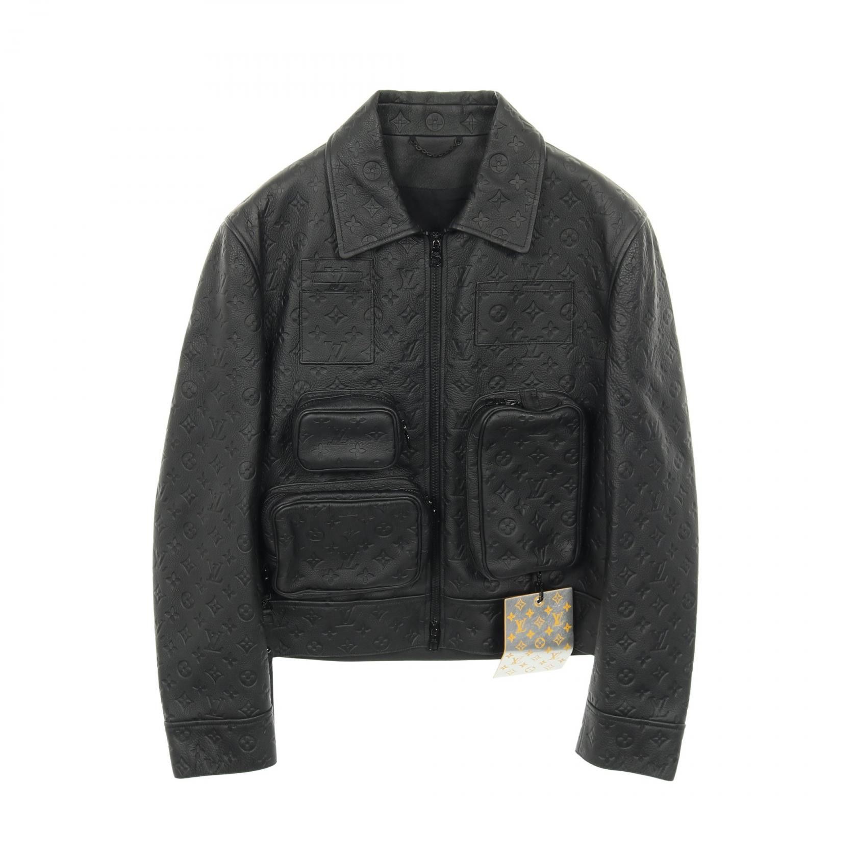 Louis Vuitton Louis Vuitton Louis Vuitton Monogram Embossed Leather Jacket Leather Outerwear DUTY FREE for USA Size ONE SIZE - 1 Thumbnail