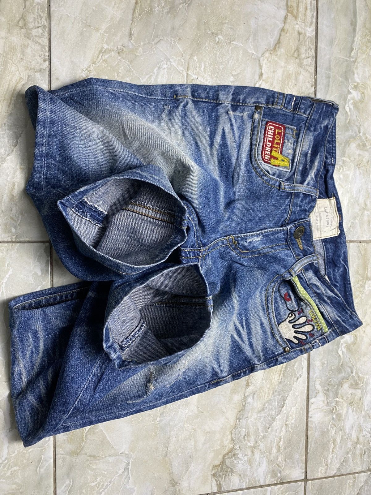 Japanese Brand Rare Lolita Children Distressed Jeans Size US 28 / EU 44 - 13 Thumbnail