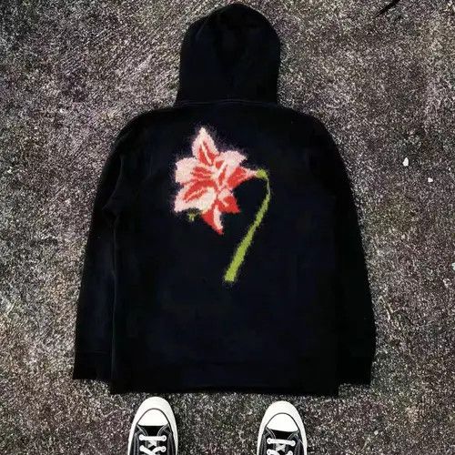 VIBE Street Vintage Hip Hop Floral Print Hooded Sweatshirt Size US M / EU 48-50 / 2 - 3 Thumbnail
