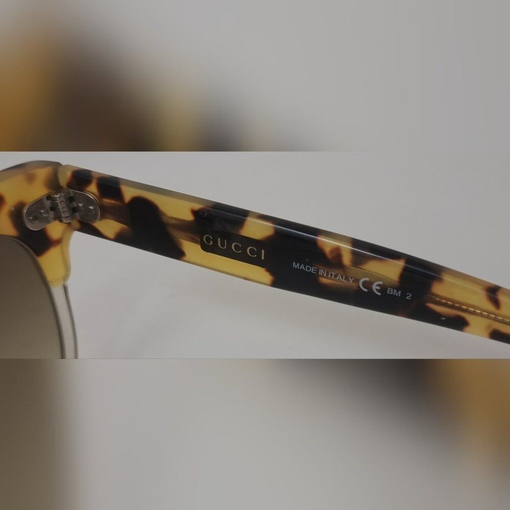 Gucci Gucci Women's Sunglasses Spotted Havana Oval Brown Gradient Size ONE SIZE - 5 Thumbnail