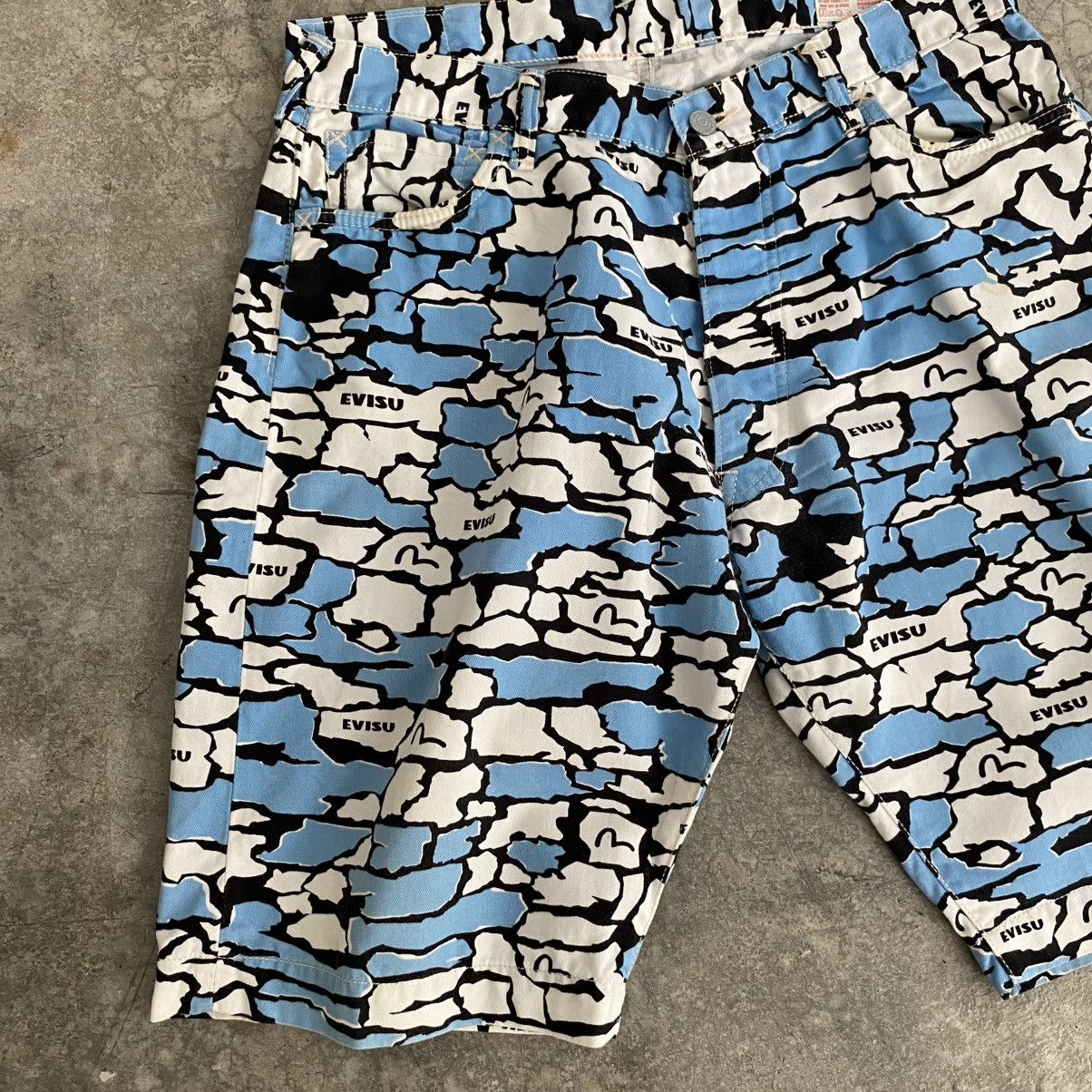 Evisu 2001 Evisu Ishigaki Camo OVP Baggy Jeans Shorts Jorts Size US 34 / EU 50 - 13 Thumbnail