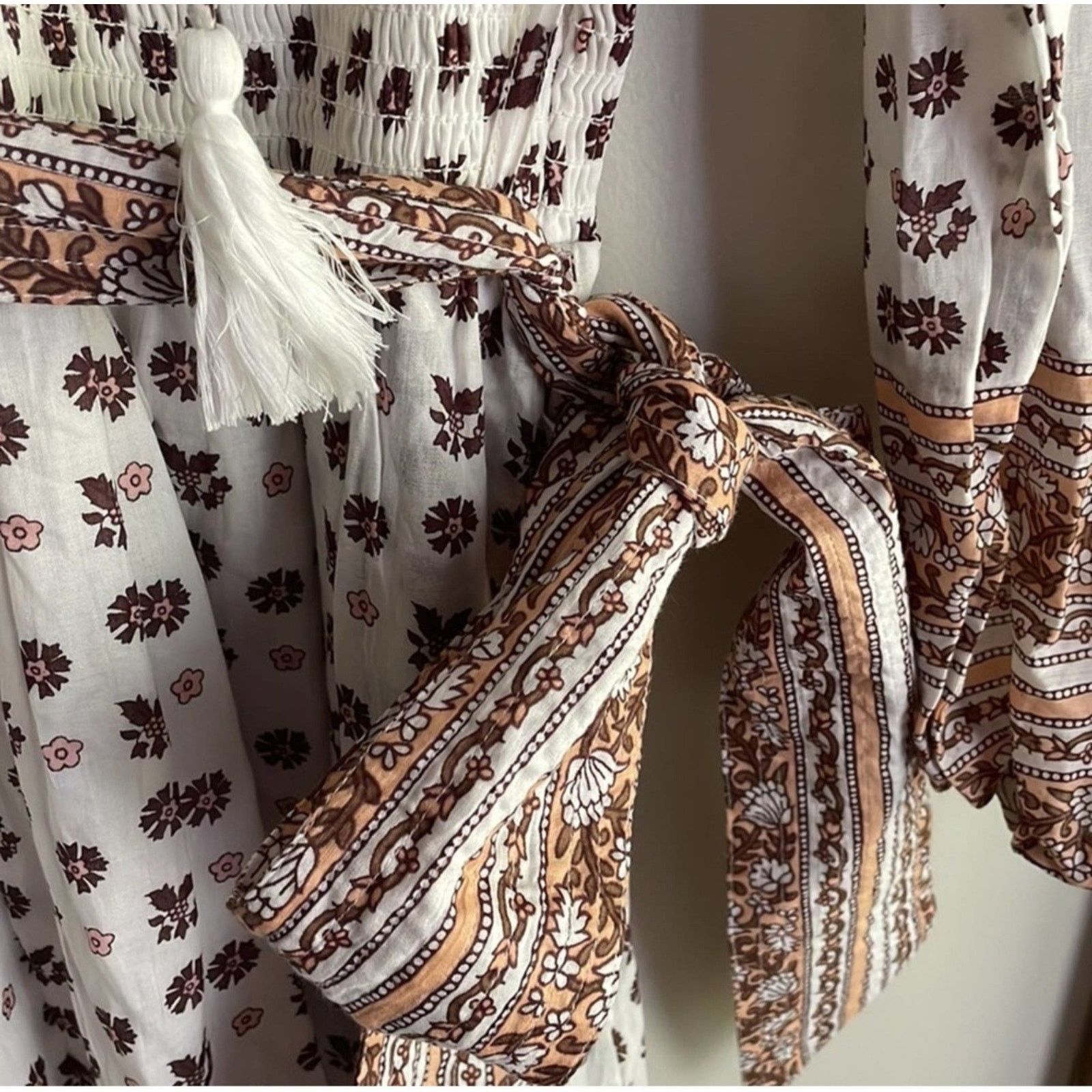 Cleobella Cleobella Blakely Midi Peasant Organic Cotton Floral Dress Size M / US 6-8 / IT 42-44 - 11 Thumbnail