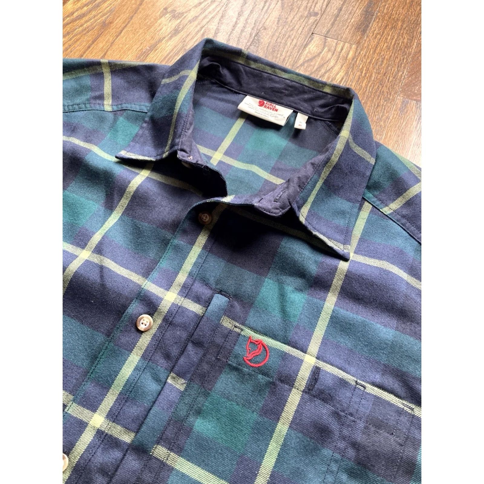 Vintage VINTAGE Fjallraven Fjallglim Shirt Mens XL Green Blue Tartan Plaid Flannel Long Sleeve Size US XL / EU 56 / 4 - 3 Thumbnail