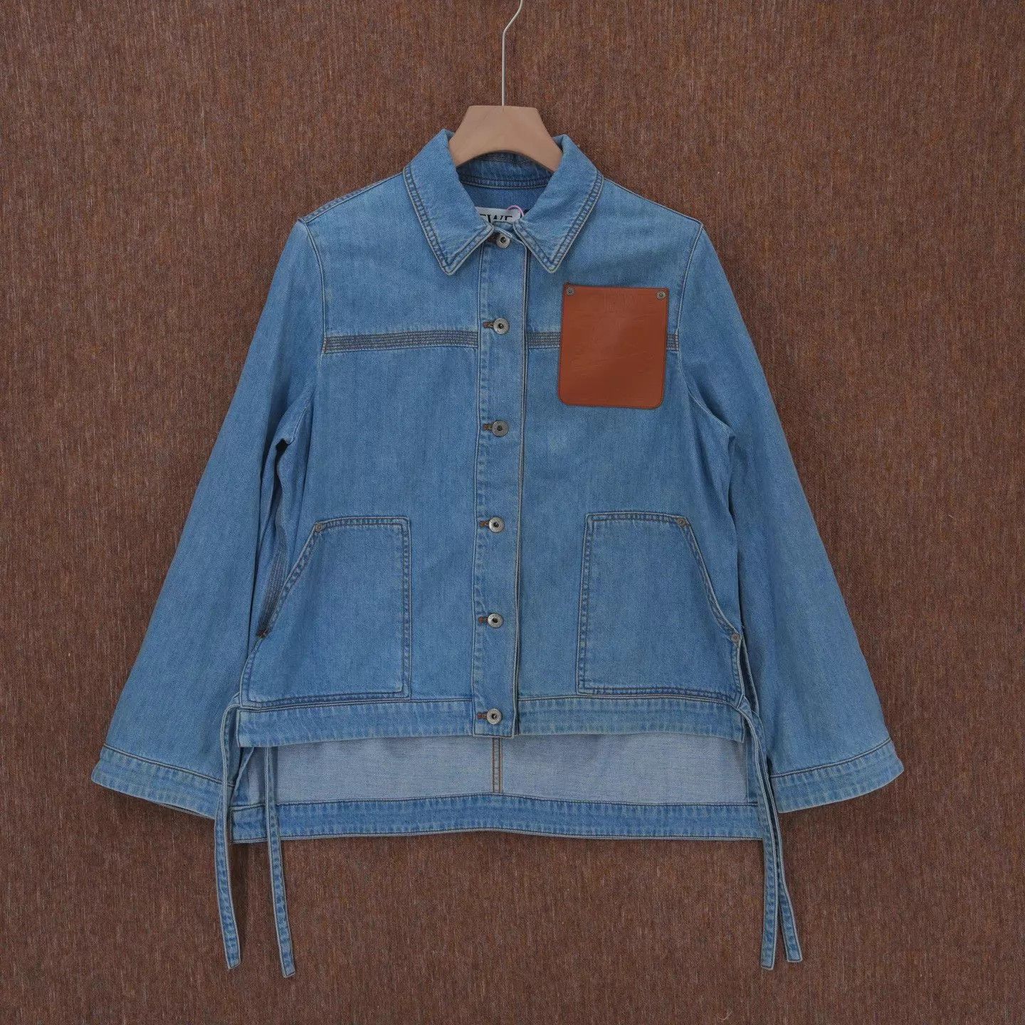Loewe LOEWE Asymmetric Work Denim Jacket Women's Light Blue 34 98 Size XXS / US 00 / IT 34 - 1 Thumbnail