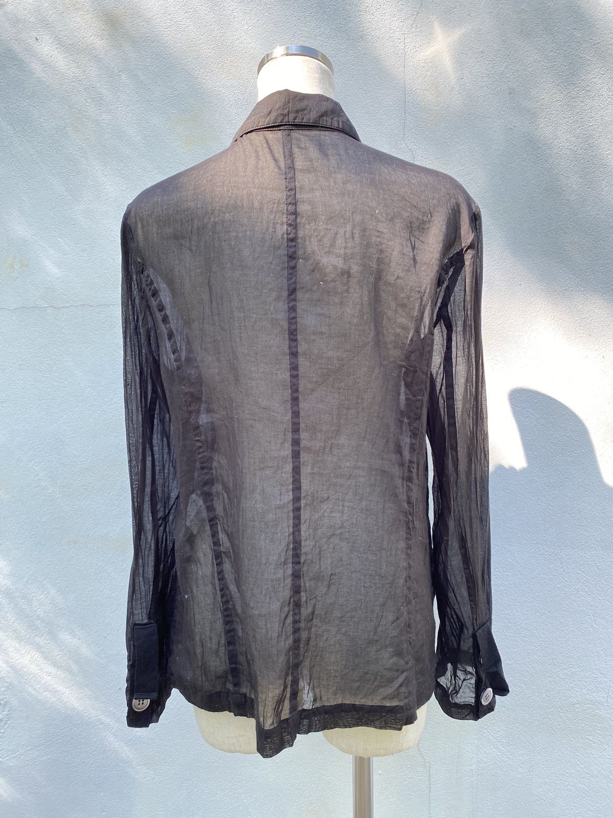 Sunao Kuwahara SUNAO KUWAHARA Black Silk Long-Sleeve Shirt Size M / US 6-8 / IT 42-44 - 16 Thumbnail