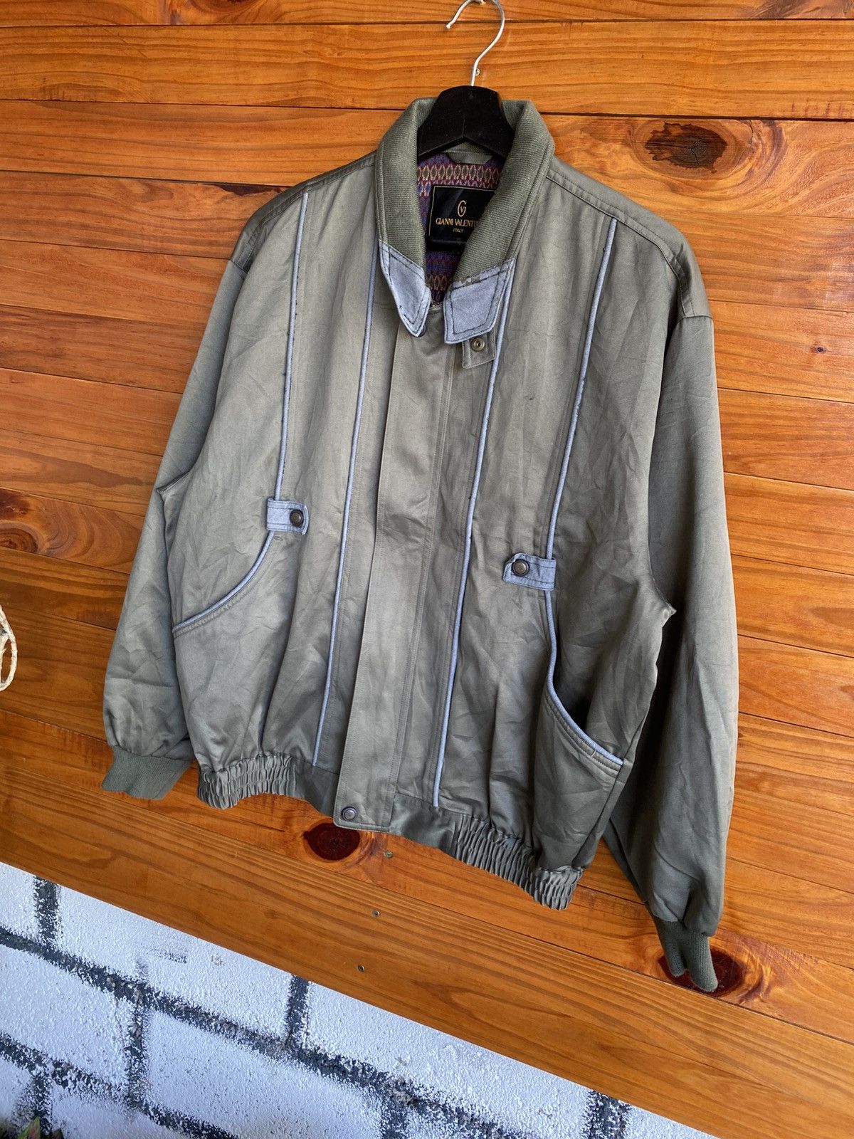 Gianni Valentino Claudio Valentino Paris Black Nylon Jacket – Vintage Men’s Size US L / EU 52-54 / 3 - 4 Thumbnail