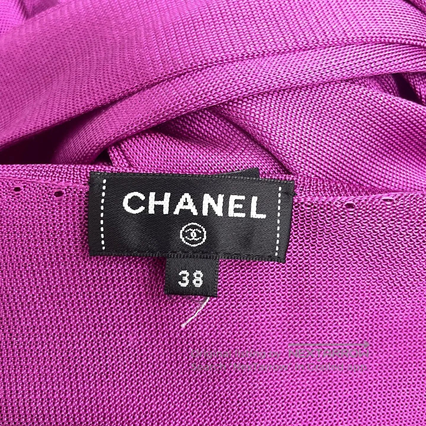 Chanel Chanel Solid Color Bow Tie Diamond Buckle Flounce Long Sle Size XS / US 0-2 / IT 36-38 - 4 Thumbnail