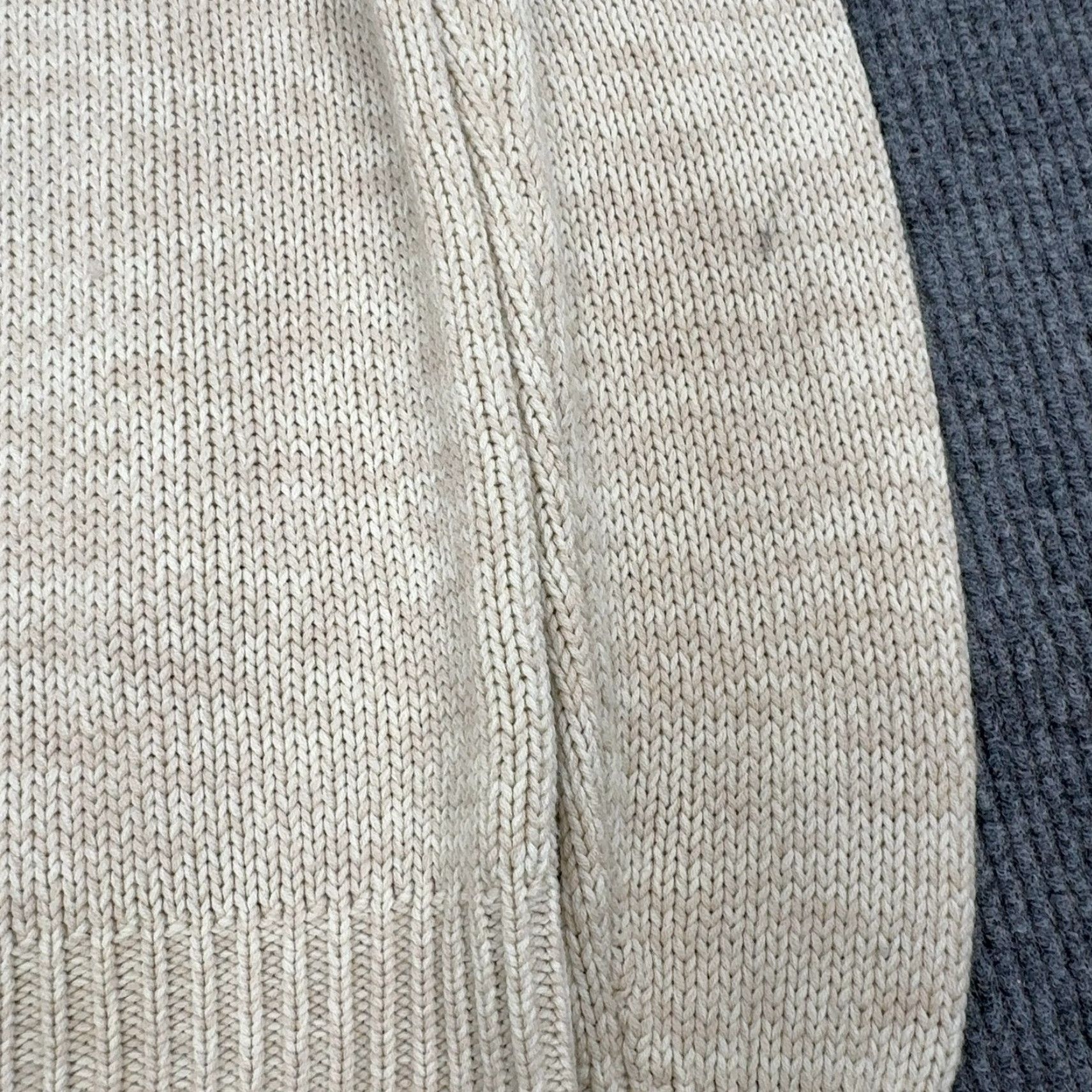 Fruit Of The Loom VINTAGE Fruit of the Loom Sweater Mens M Cream Button Collar Cable Knit Retro Size US M / EU 48-50 / 2 - 5 Thumbnail