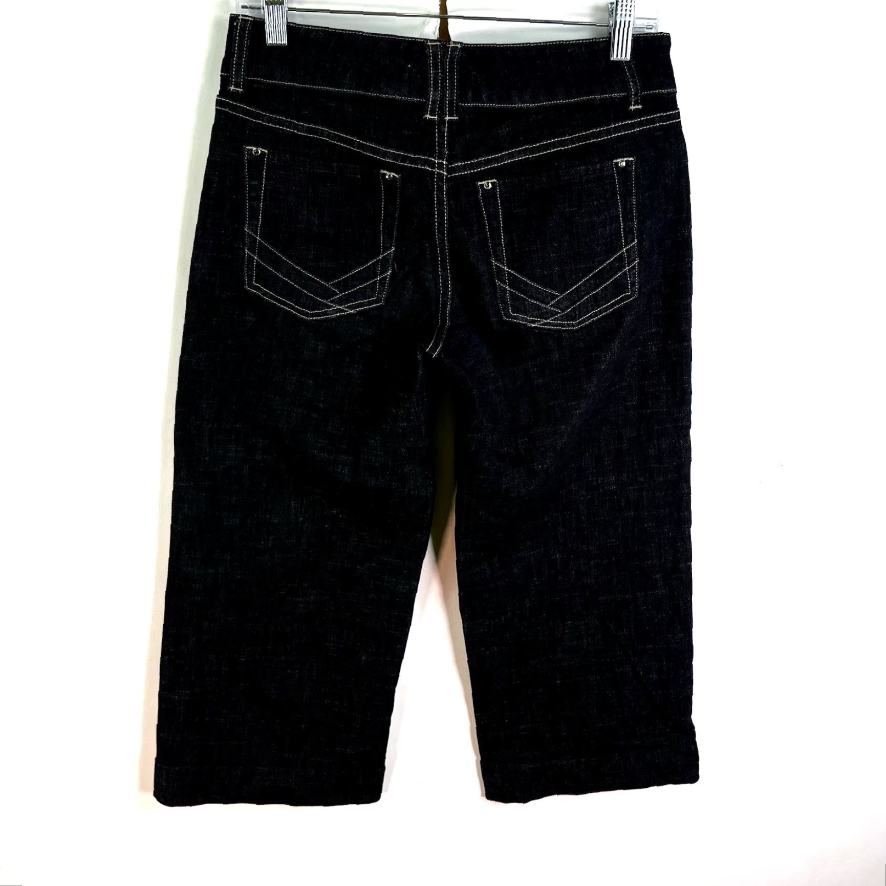 White House Black Market White House Black Market Black Denim Crop Jeans Womens Size 2 30X21.5 Low Rise Regular Fit Size 26" / US 2 / IT 38 - 7 Thumbnail