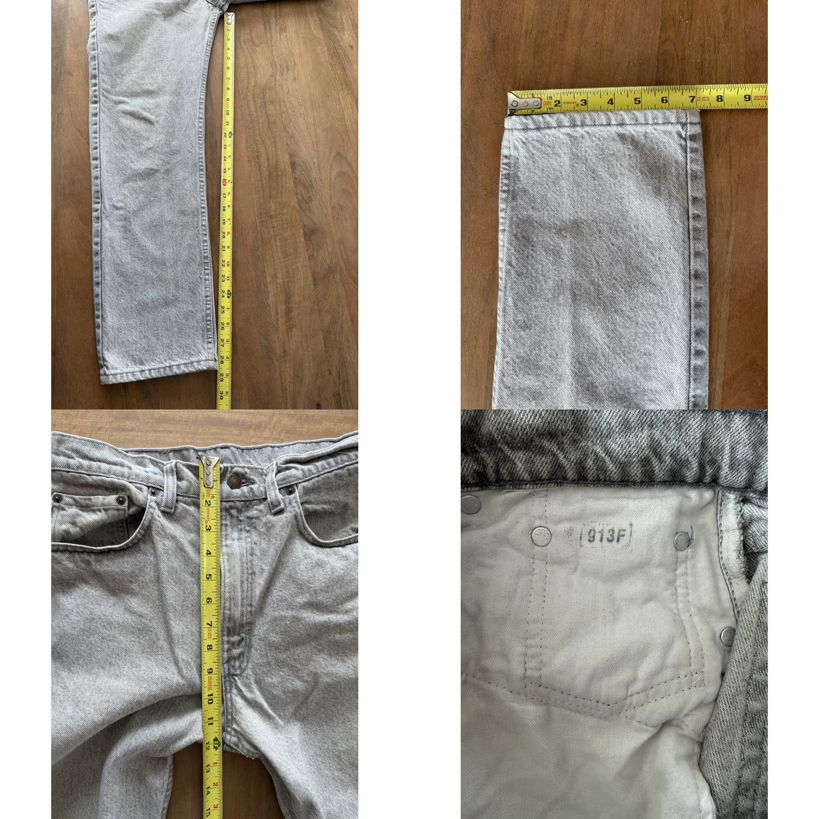 Levi's VINTAGE Levi's 505 Jeans Regular Fit Denim Acid Wash Gray 33x30 Mens Jeans 5-Pocket City Grunge 80s 90s Levi's 500 Series USA Vintage ReplacementTitle Size US 33 - 9 Thumbnail