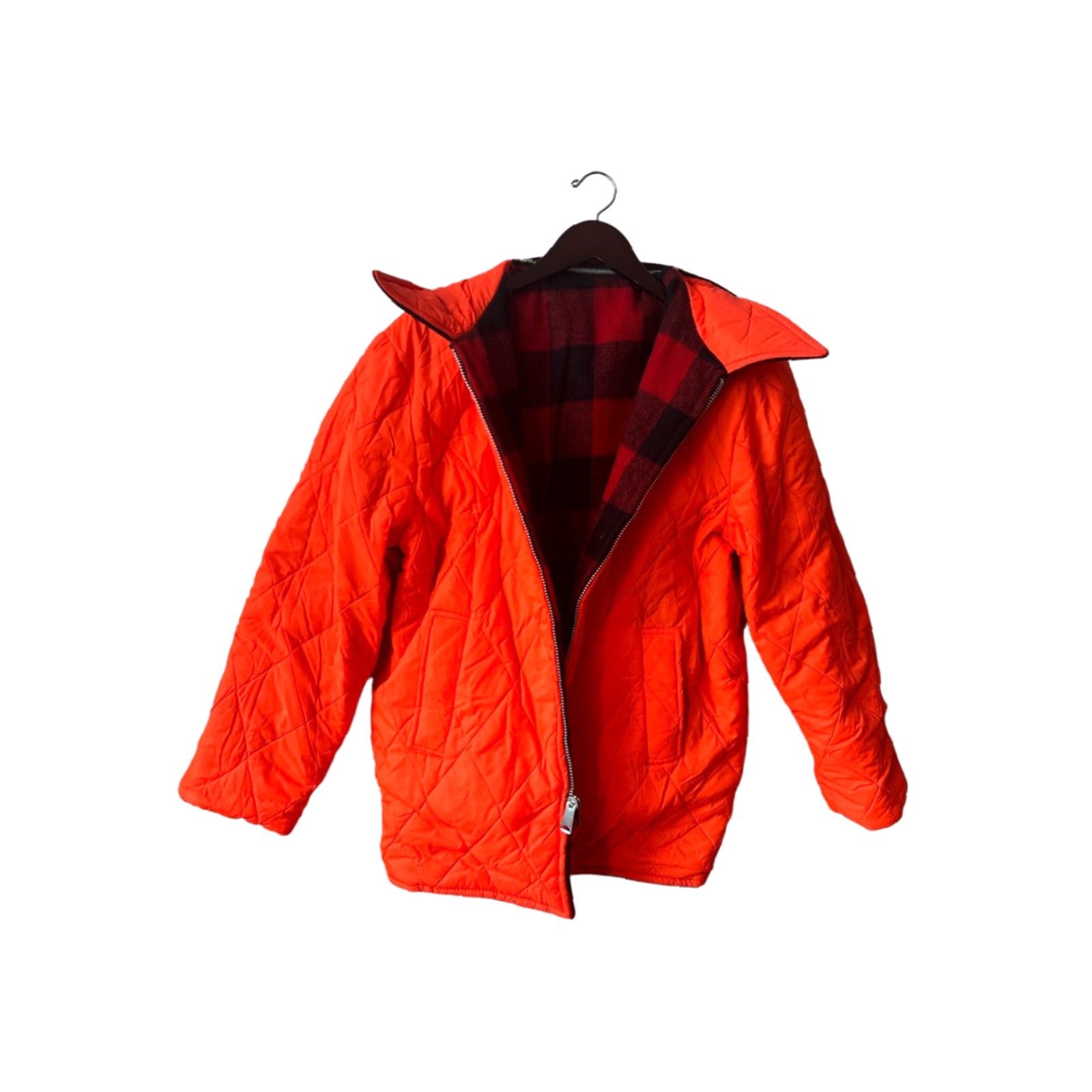 Vintage VINTAGE Reversible Hunting Jacket Coat Mens 2XL Red Buffalo Plaid NWT Deadstock 60s NOS Zip Hood Size US XXL / EU 58 / 5 - 8 Thumbnail