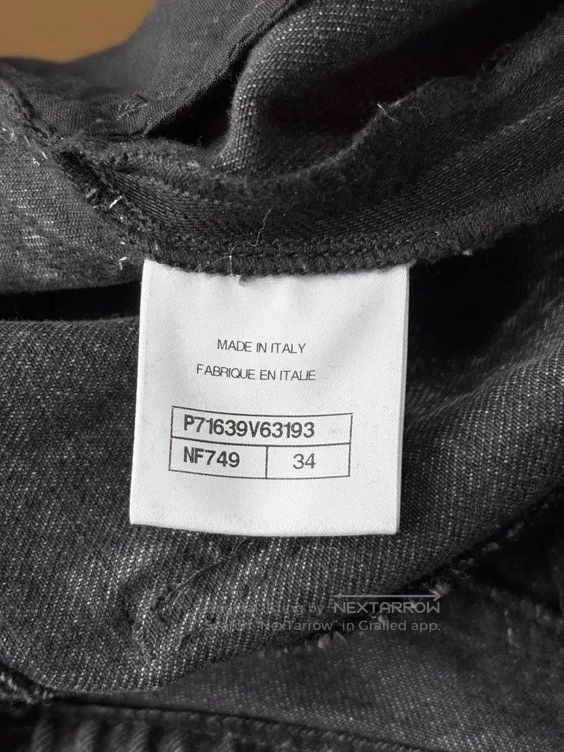 Chanel Chanel Black and gray shiny logo small foot jeans Size 42" / US 20 - 6 Thumbnail