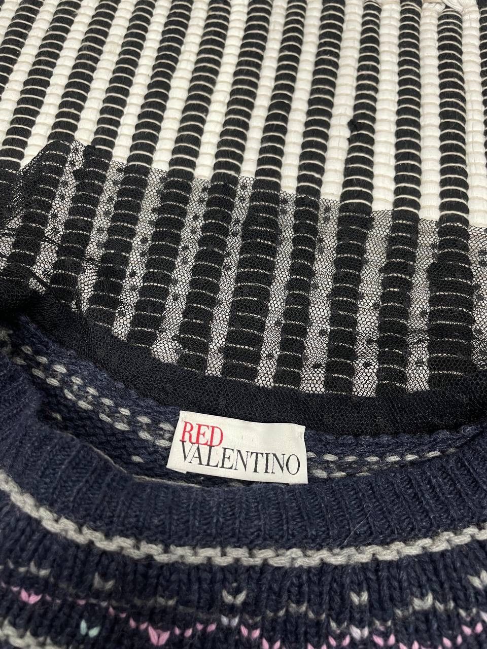 RED Valentino × Vintage Vintage Red Valentino Wool Knitted Sweater Y2K Size L / US 10 / IT 46 - 5 Thumbnail