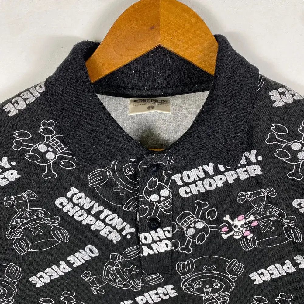 Anime Vintage ONE PIECE Tony Tony Chopper Anime Double Layer Polo Size US L / EU 52-54 / 3 - 2 Thumbnail