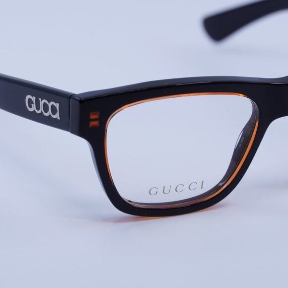 Gucci Gucci GG1795O 003 Eyeglasses Burgundy Crystal on Black 52mm Size ONE SIZE - 4 Thumbnail