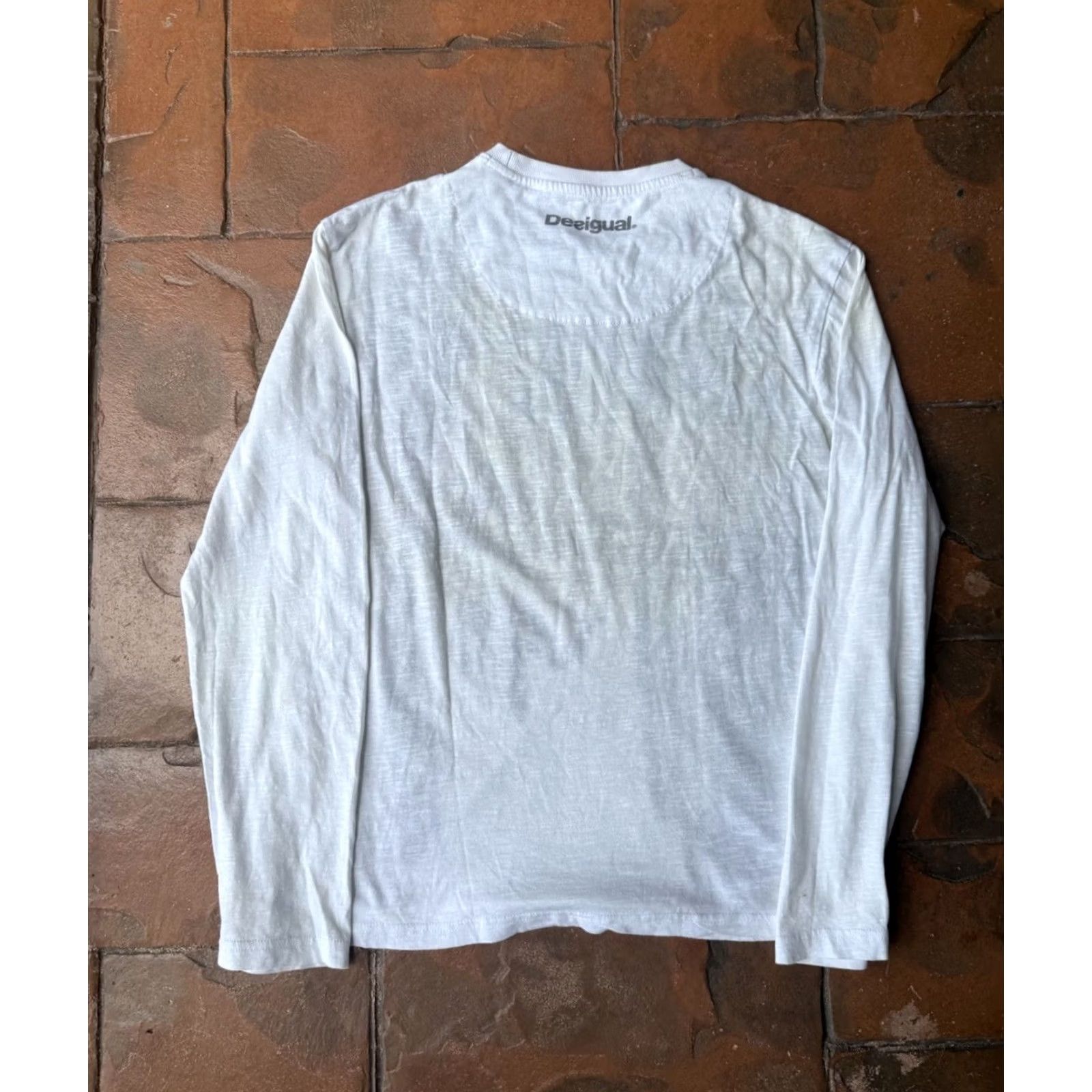 Desigual VINTAGE Y2K Desigual Long Sleeve Shirt Men’s Medium White Grunge Skater All Over Print Size US L / EU 52-54 / 3 - 3 Thumbnail