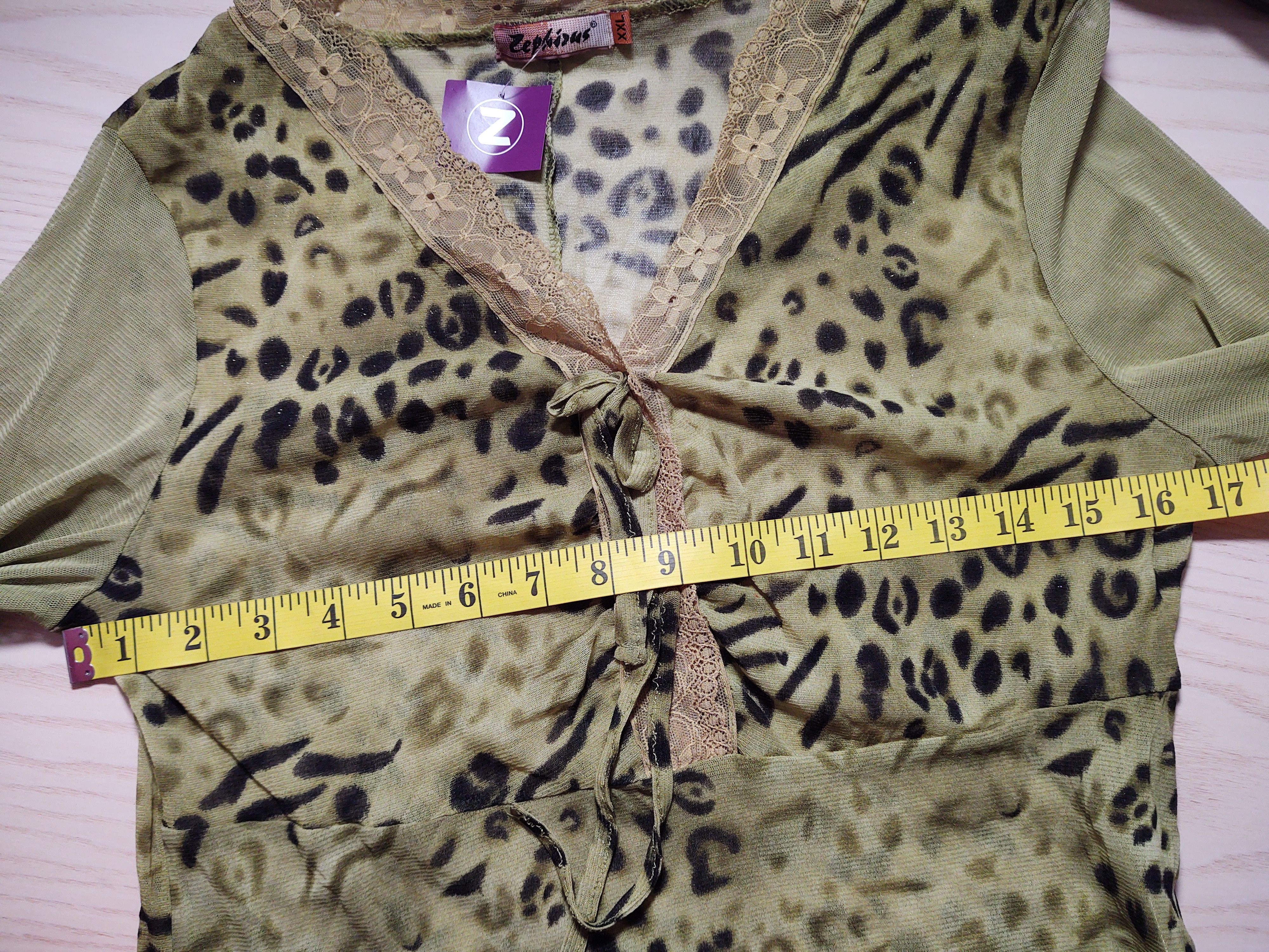Other Amazing Leopard longsleeeve Composrt Soft Blouse Sz L Size L / US 10 / IT 46 - 7 Thumbnail