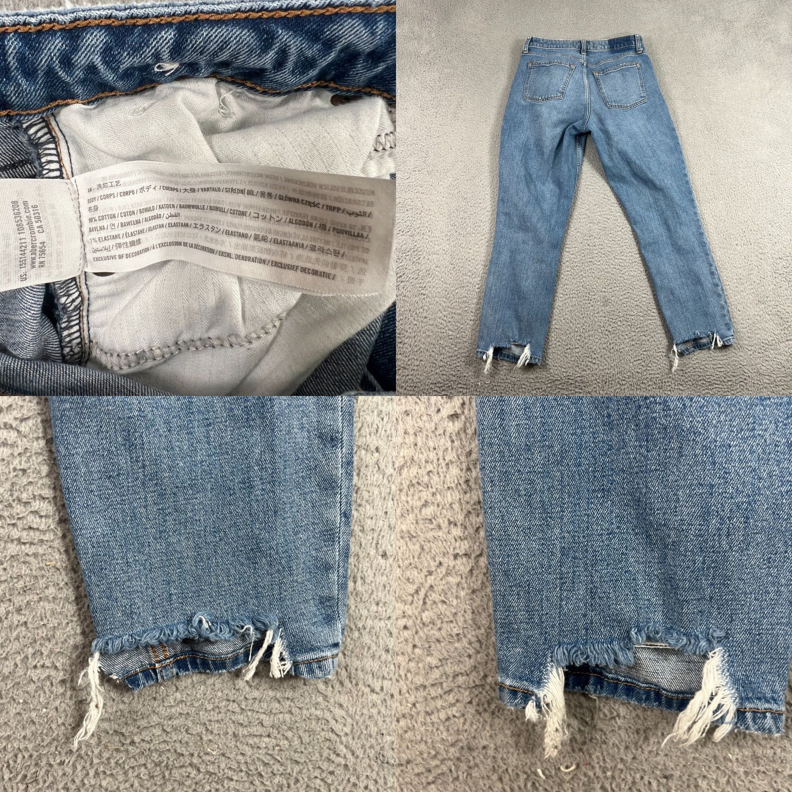 Abercrombie & Fitch Abercrombie & Fitch Womens Jeans 4s Blue Denim The Skinny High Rise QR? Size 27" / US 4 / IT 40 - 8 Thumbnail