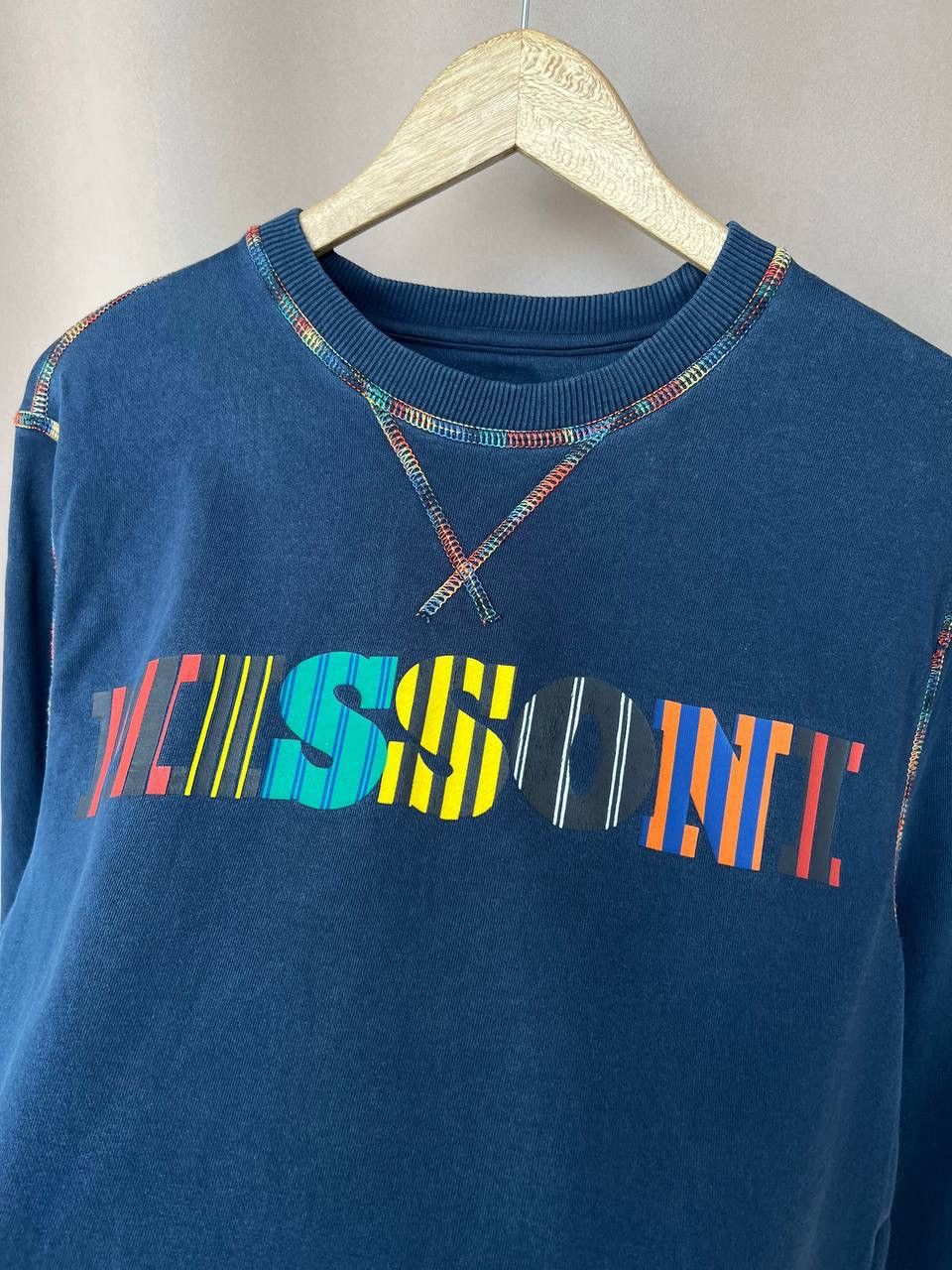 Missoni Missoni Big Logo Sweatshirt Mens Size M Navy Pullover Size US M / EU 48-50 / 2 - 9 Thumbnail