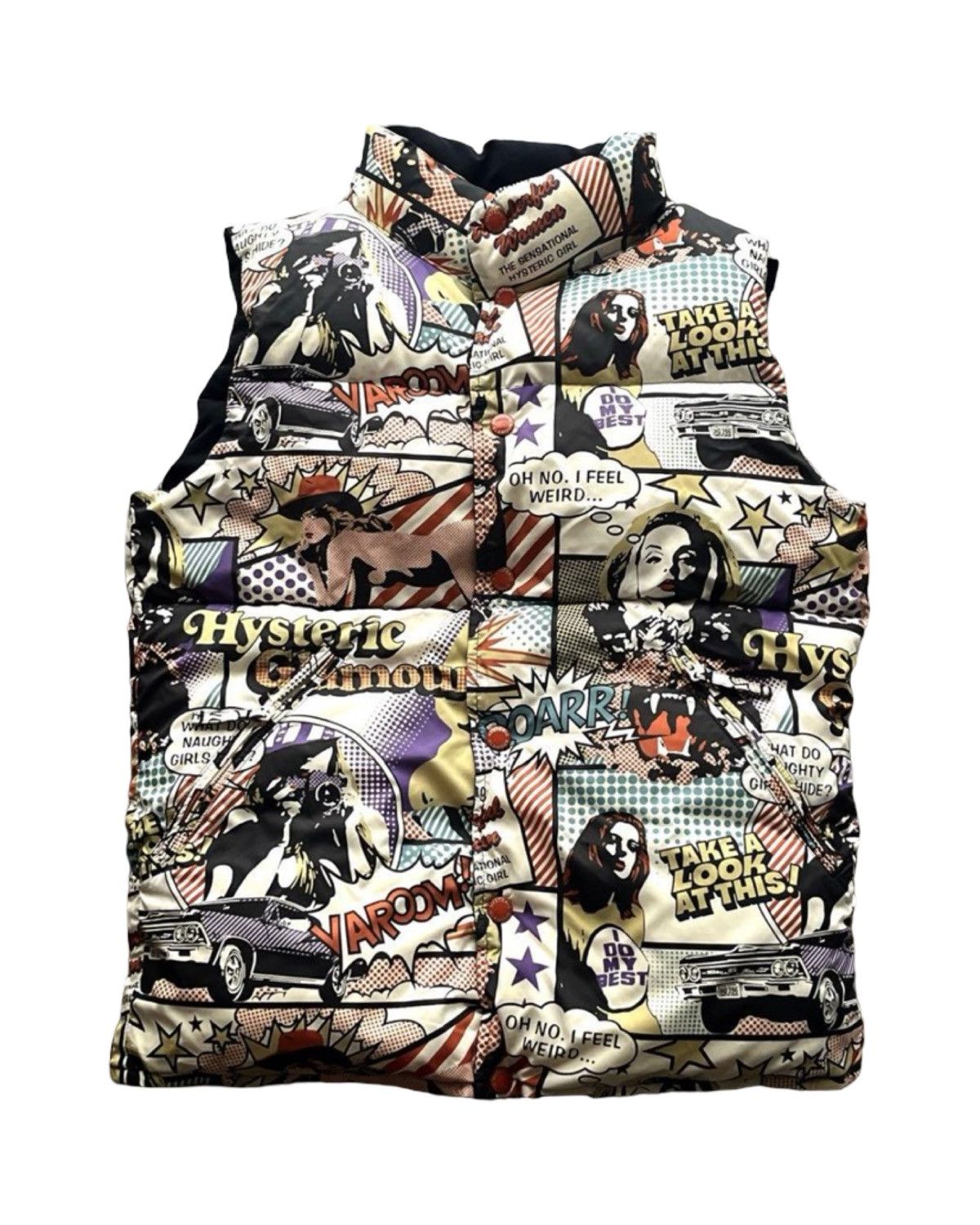 Hysteric Glamour Hysteric Glamour Comic Puffer Vest Jacket Size US S / EU 44-46 / 1 - 1 Thumbnail
