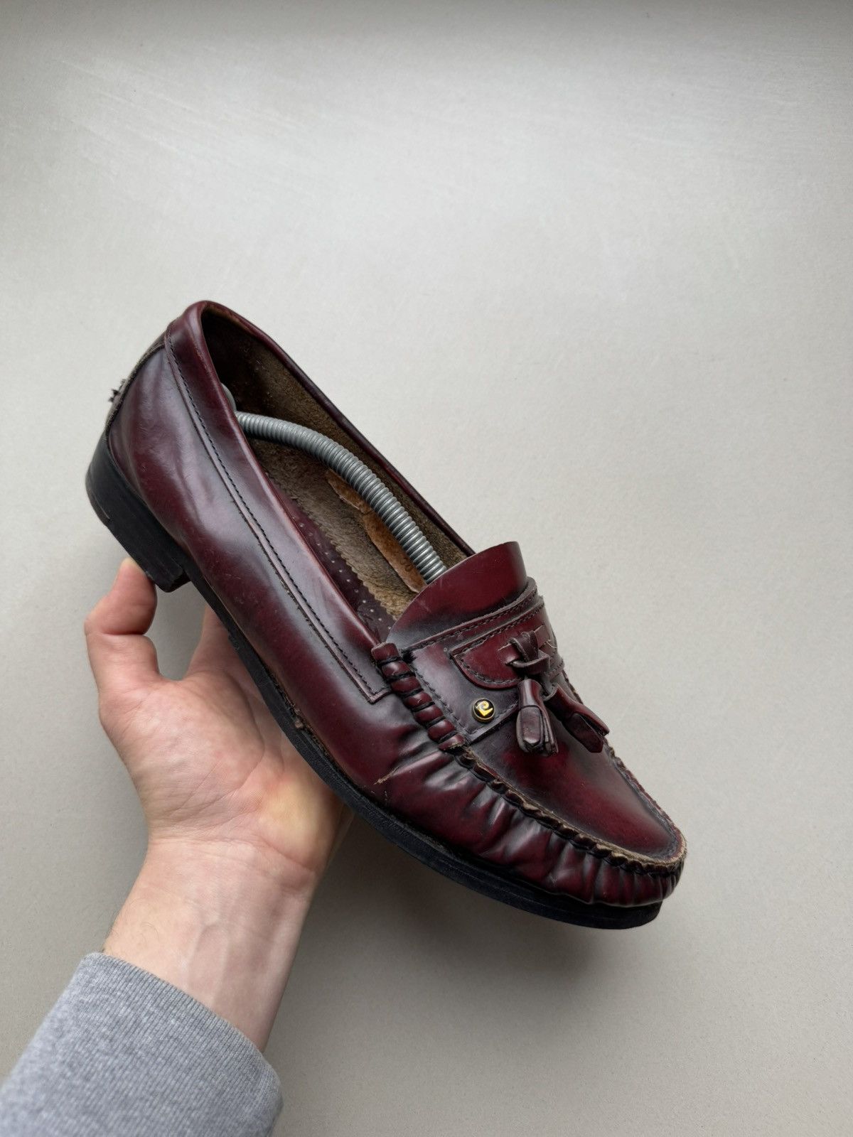 Pierre Cardin Burgundy Leather Loafers Slip-Ons Napa Scotch Leather Slip-Ons | Pierre Cardin main image 3