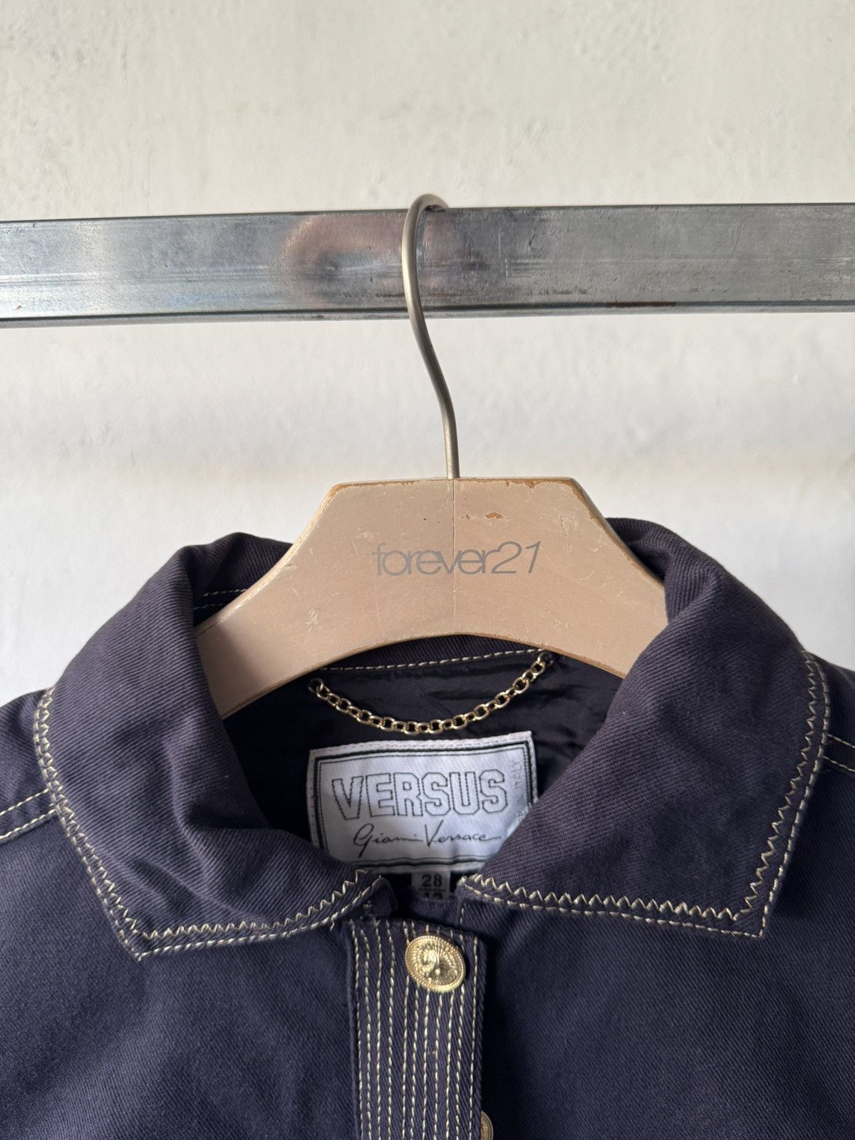 Versus Versace S/S 1992 Versus Gianni Versace Archive Crop Denim Jacket Size XS / US 0-2 / IT 36-38 - 5 Thumbnail