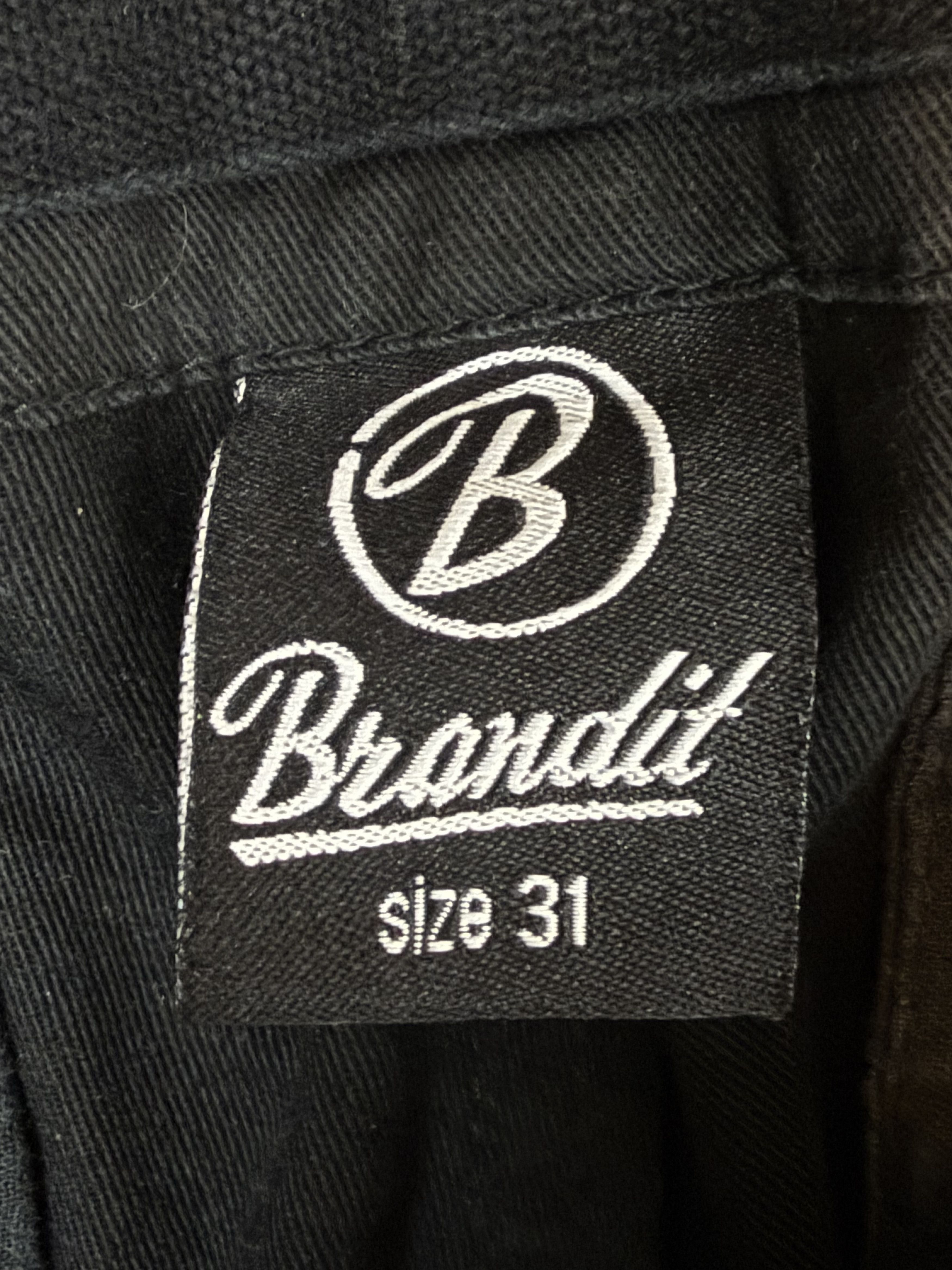 Vintage Y2k Brandit Cargo Pants Black Size US 31 - 5 Thumbnail