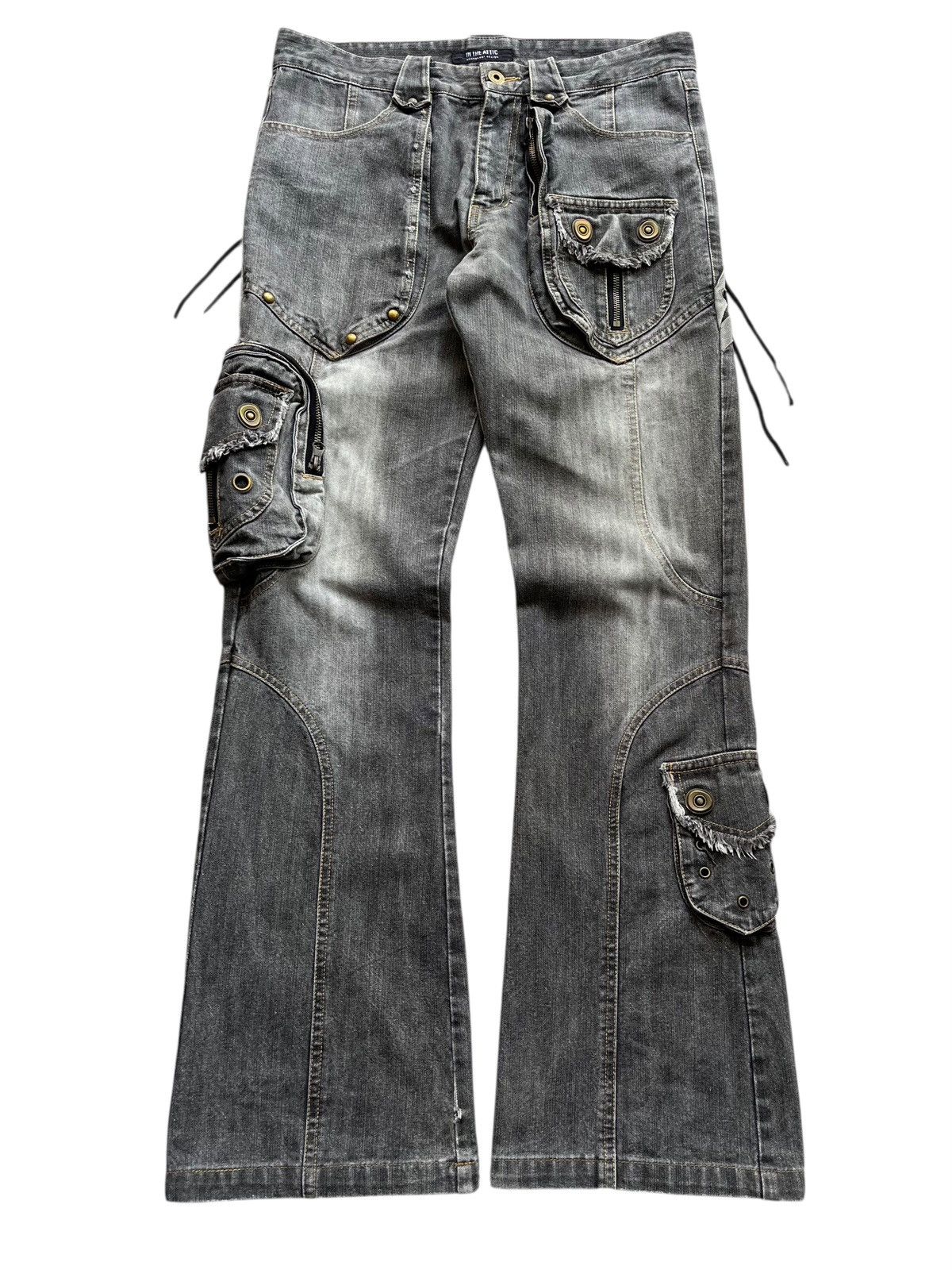In The Attic × Japanese Brand × Le Grande Bleu (L.G.B.) In the attic lace up flare jeans Size US 32 / EU 48 - 1 Thumbnail