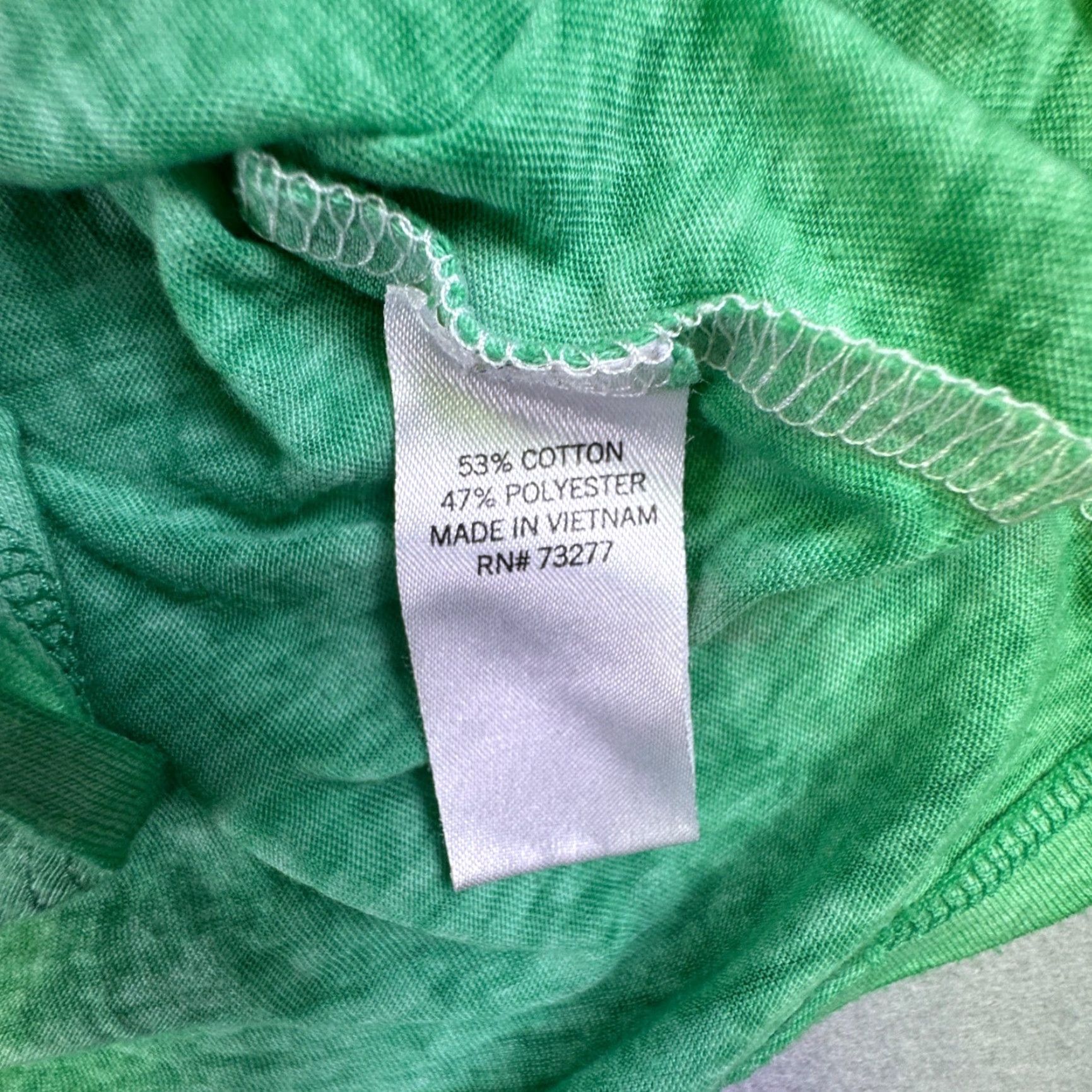 Vintage SO Women's XL Green White Raglan Sleeve Shirt Tie Front Lightweight Cotton Blend Vintage? No Size XL / US 12-14 / IT 48-50 - 5 Thumbnail