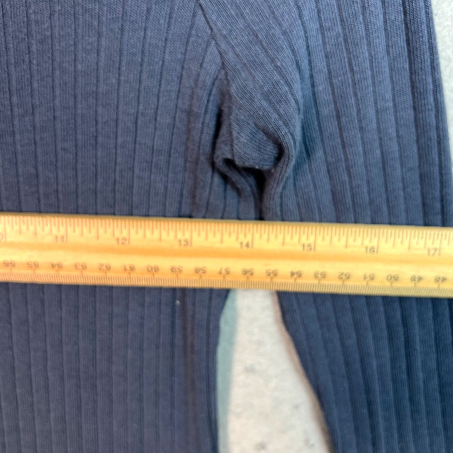 Madewell Madewell Blue Ribbed Button-Down Maxi Dress Womens XXS Long Sleeve Knit Size XXS / US 00 / IT 34 - 5 Thumbnail