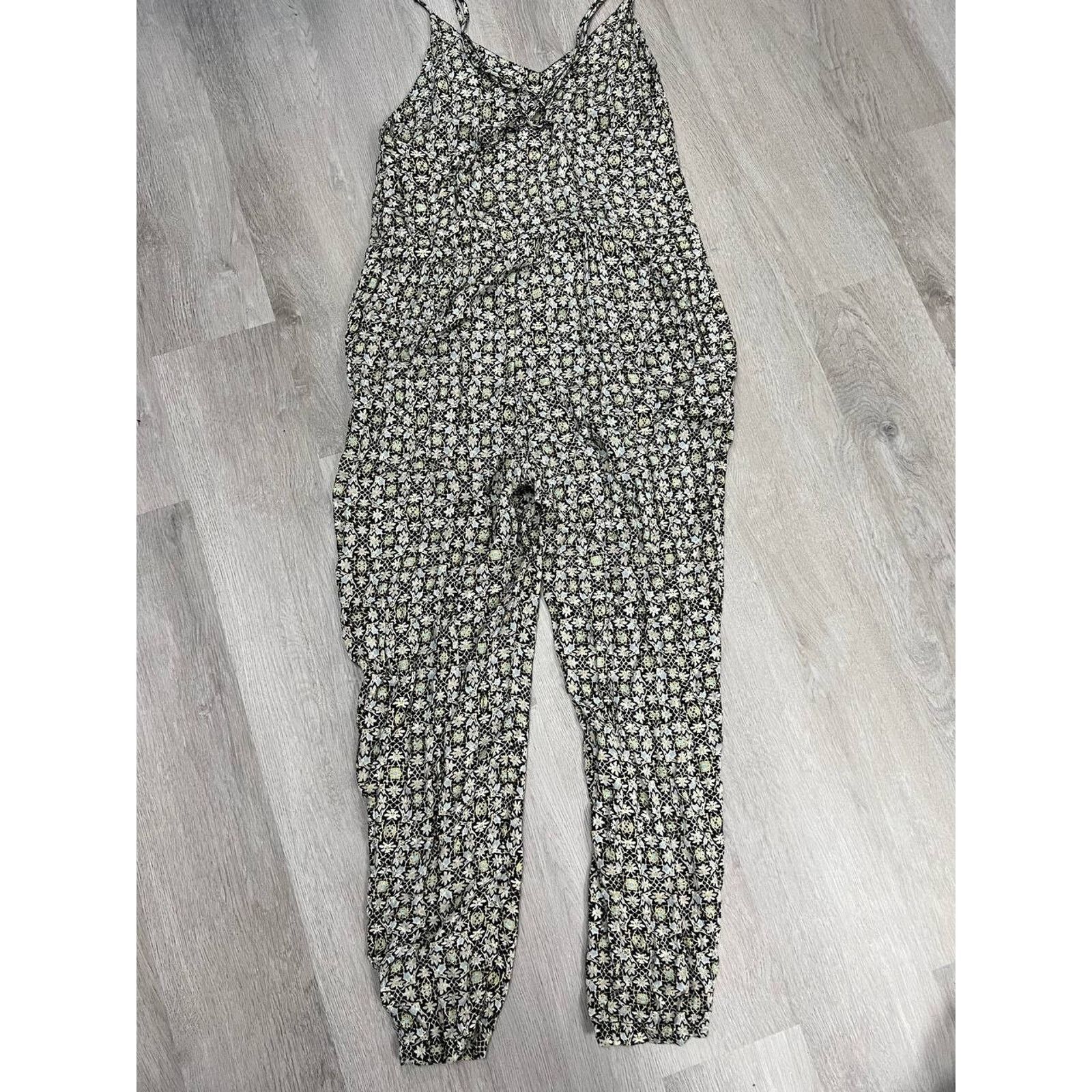 Free People Free People Jumpsuit Floral Strappy Criss Cros Pet S A002098 Size 23" - 8 Thumbnail