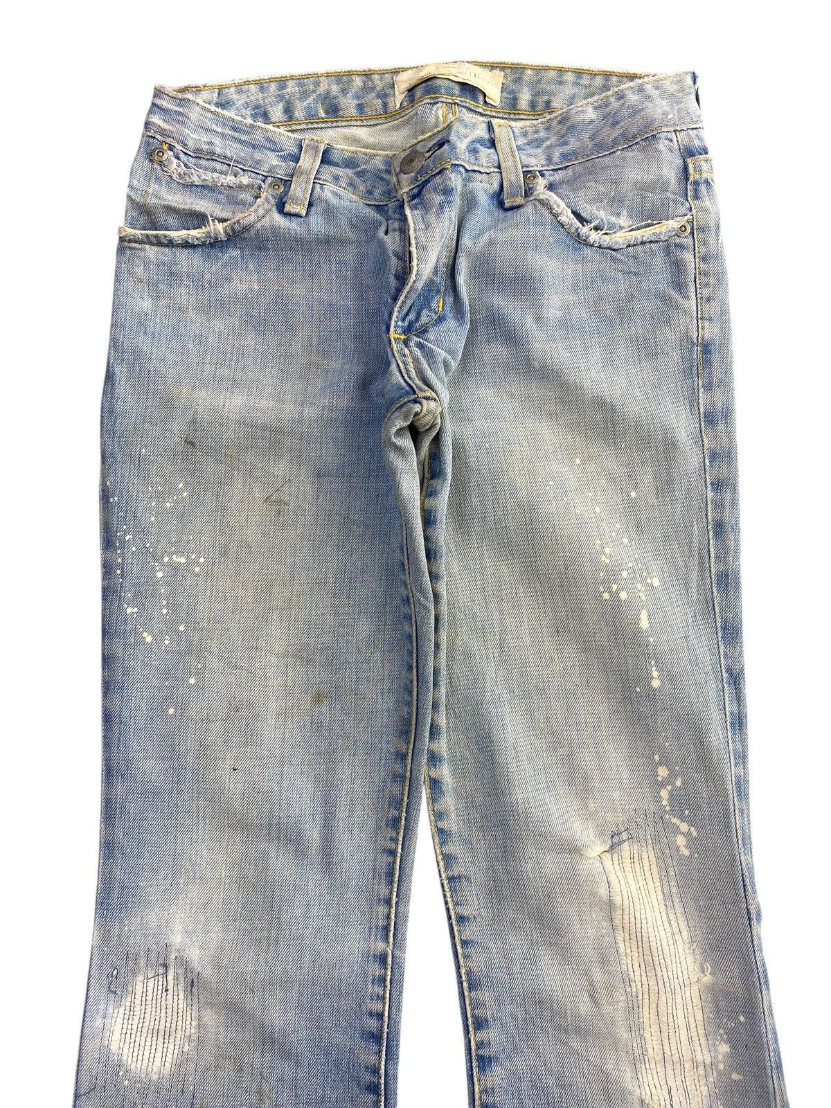 Paper Denim & Cloth Paperdenim & Cloth Faded Wash Ripped Style Flare Jeans Size US 27 - 2 Thumbnail