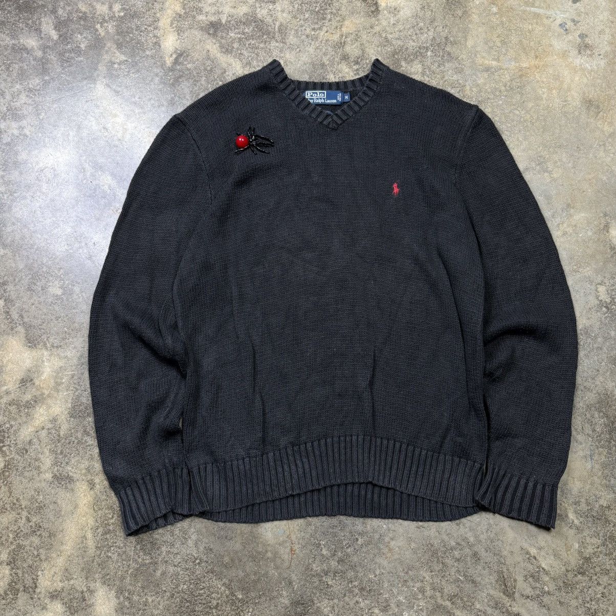Polo Ralph Lauren vintage polo ralph lauren black knitted pullover sweater Size US M / EU 48-50 / 2 - 2 Thumbnail