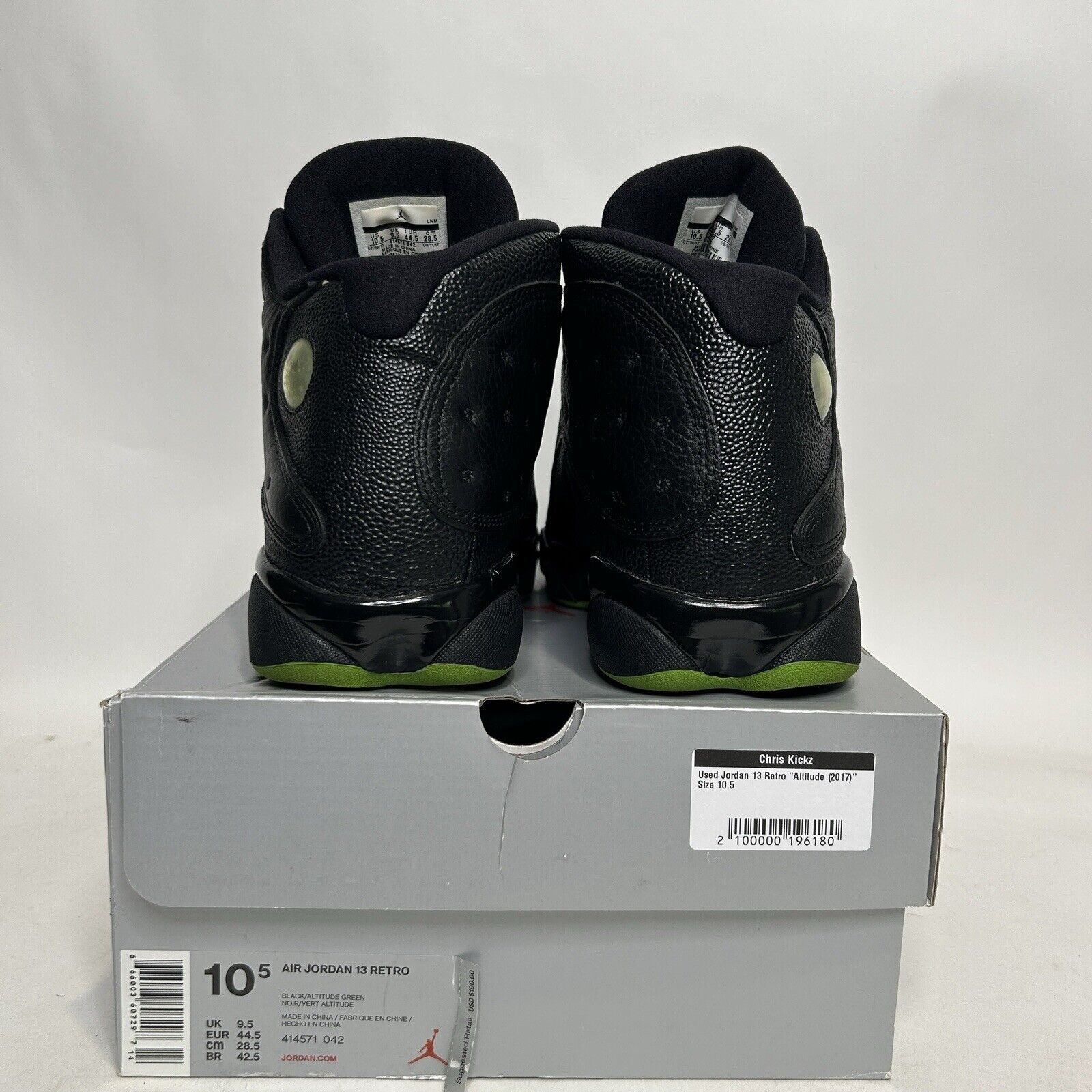 Jordan Brand Nike Air Jordan 13 Retro “Altitude/Black Green” 2017 Size US 10.5 / EU 43-44 - 5 Thumbnail