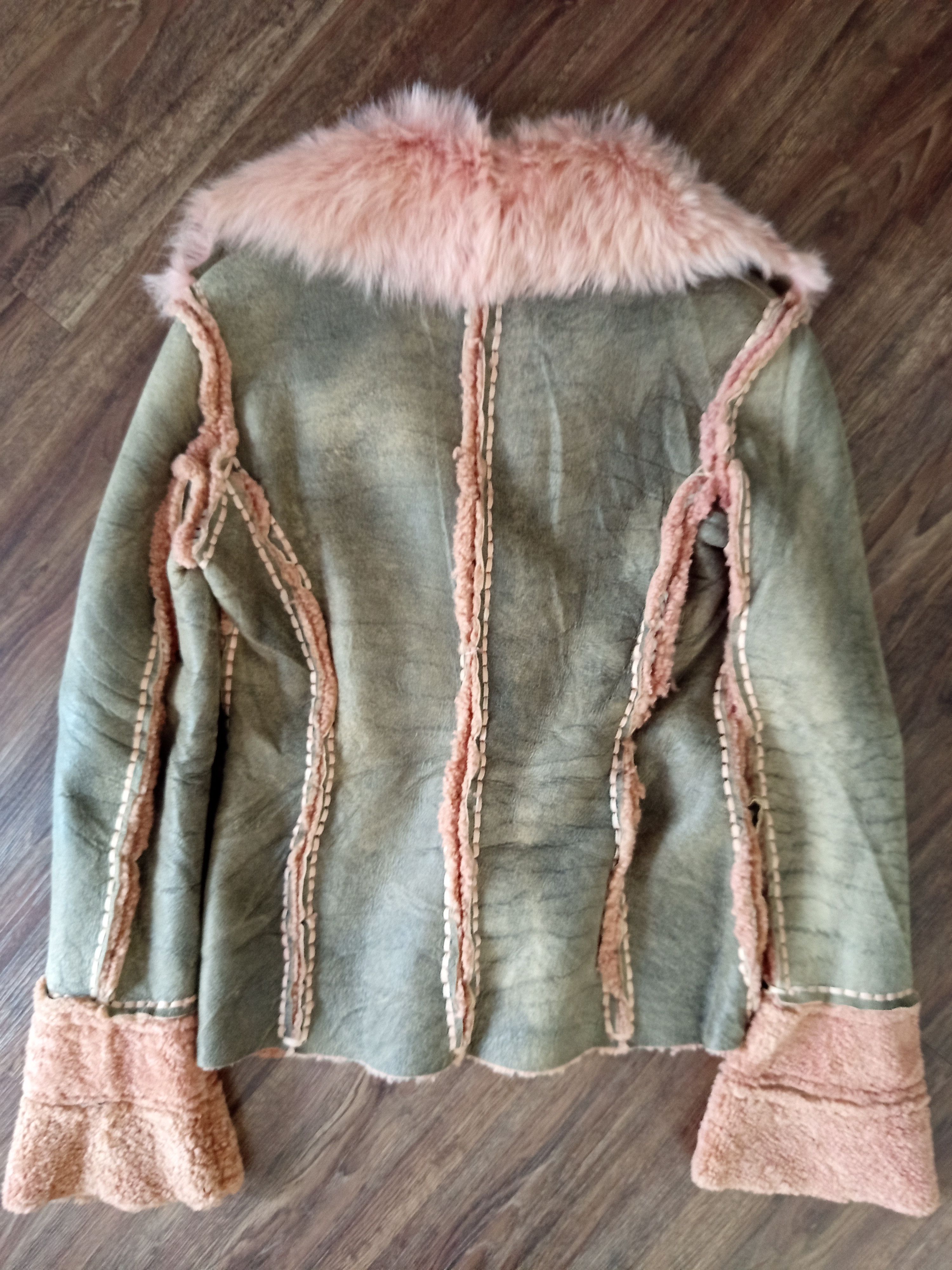 Ermanno Scervino Y2K Ermanno Scervino Shearling Fur Collar Leather Jacket Size M / US 6-8 / IT 42-44 - 7 Thumbnail