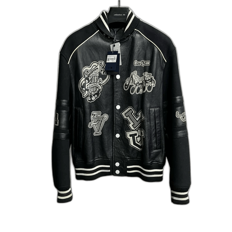 Louis Vuitton Louis Vuitton Black Letter Logo Varsity Jacket Size US L / EU 52-54 / 3 - 1 Thumbnail